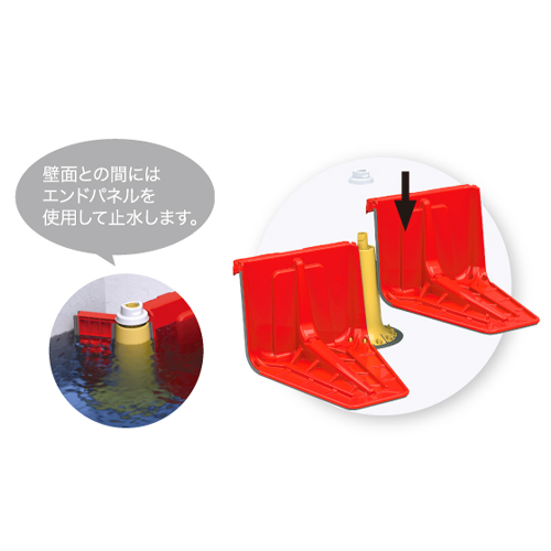 本体を連結パーツに差し込んでキャップで締めるだけ！