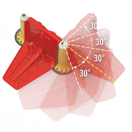 30度間隔で差し込むことができます。
