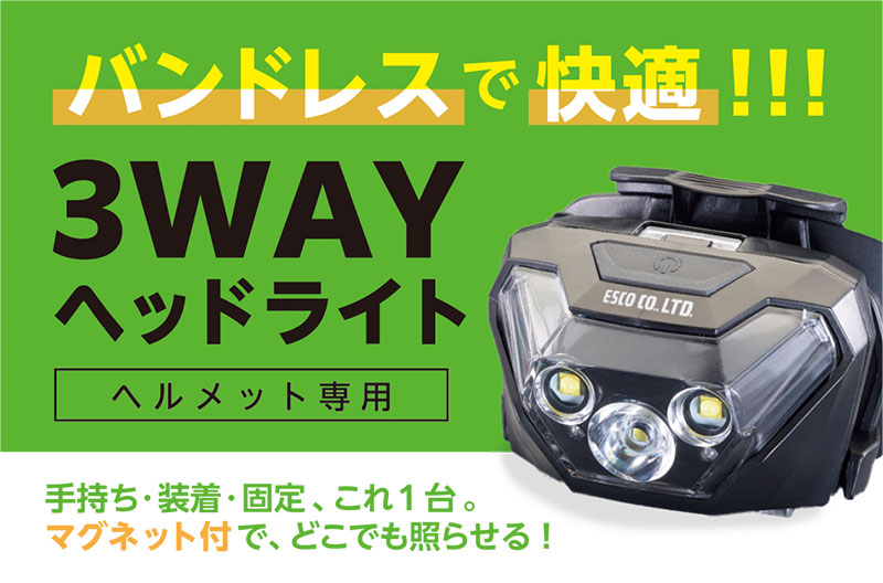 新商品 3WAYヘッドライトバナー