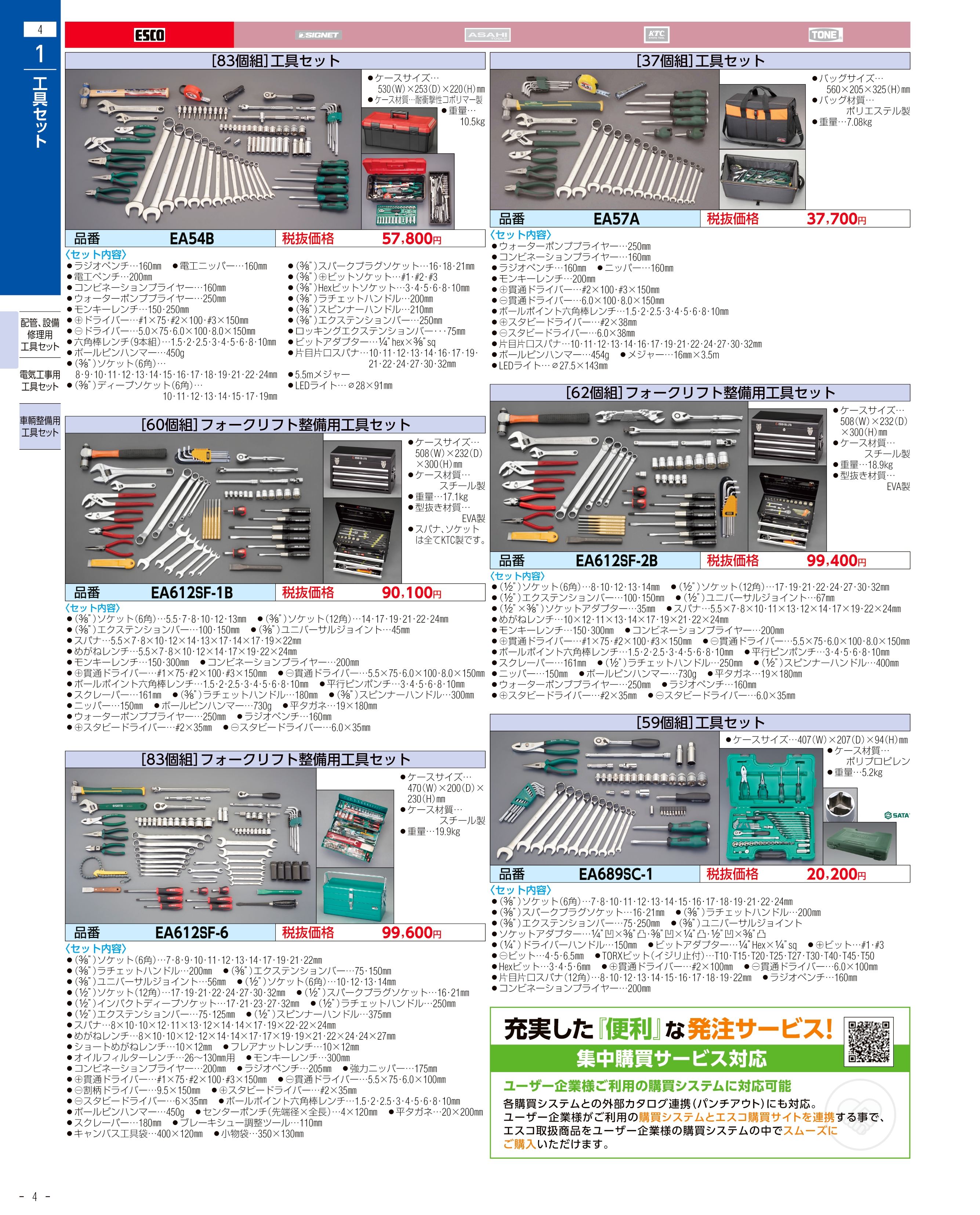 エスコ便利カタログ4ページ