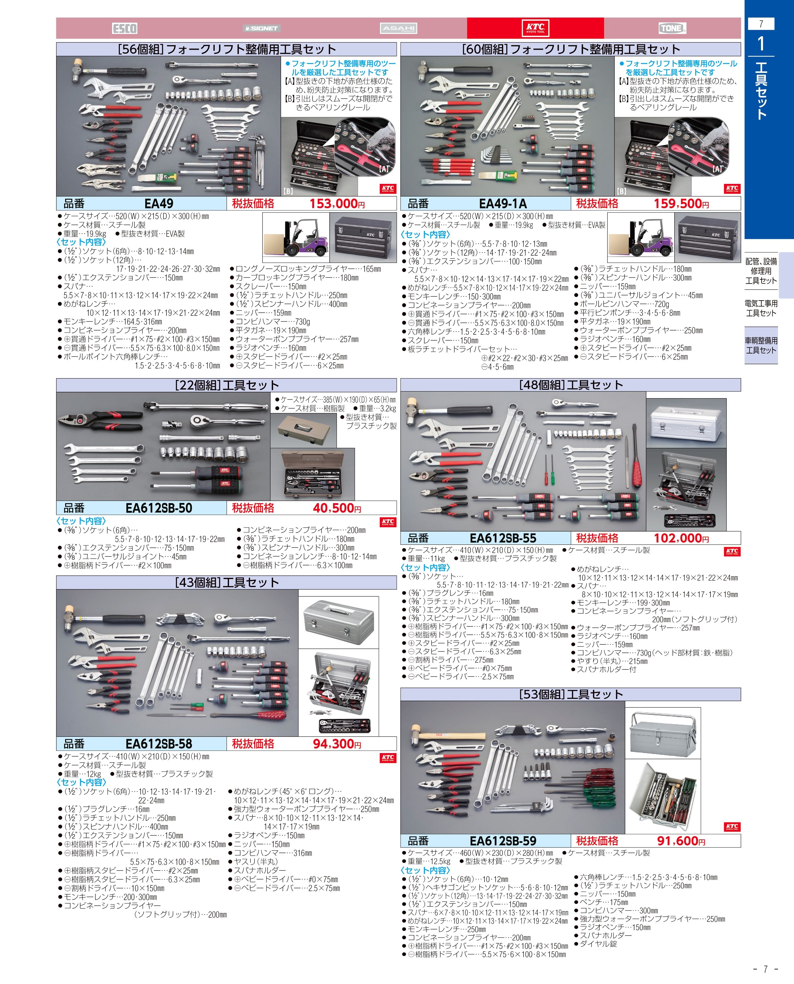 エスコ便利カタログ7ページ