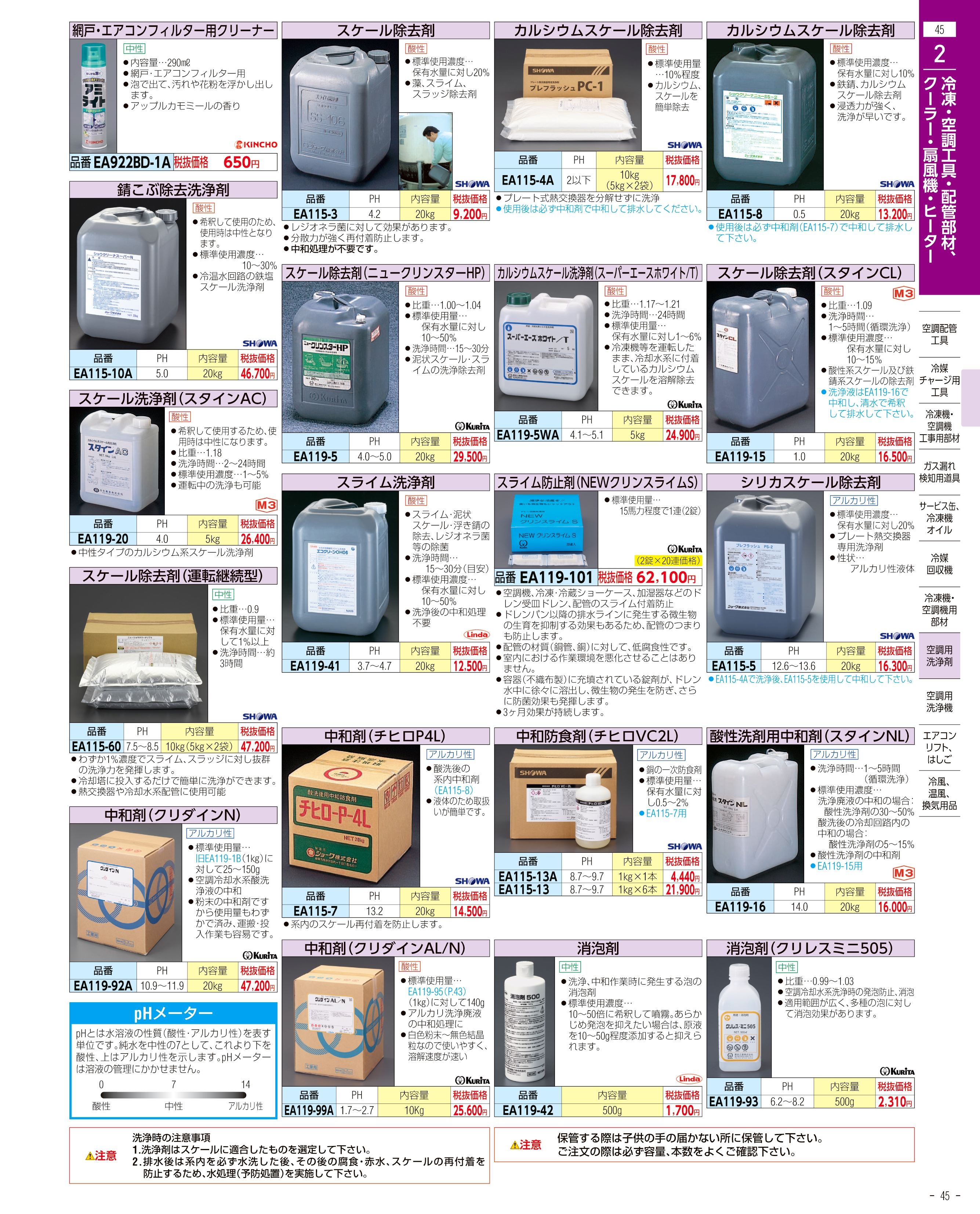 エスコ便利カタログ45ページ