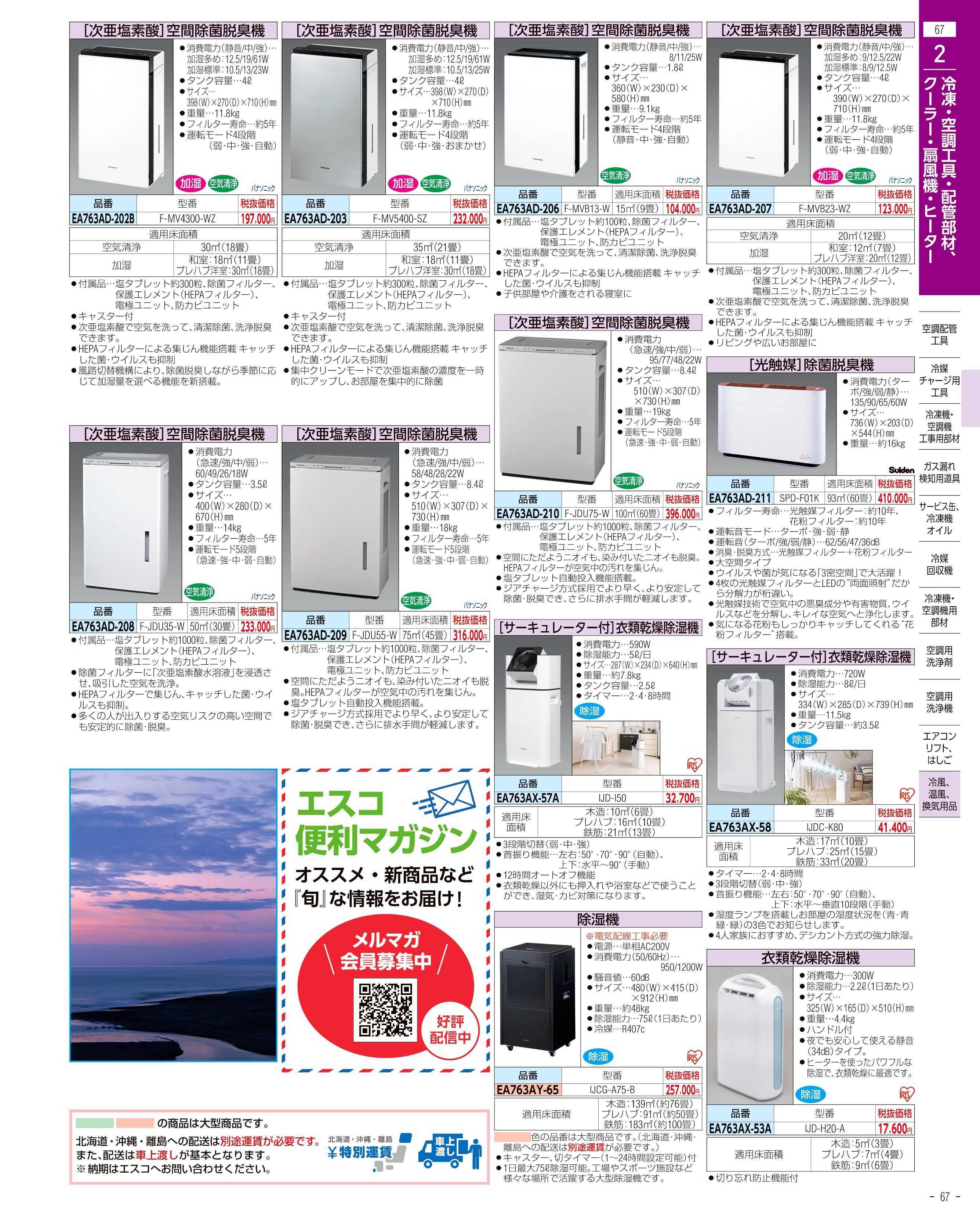 エスコ便利カタログ67ページ