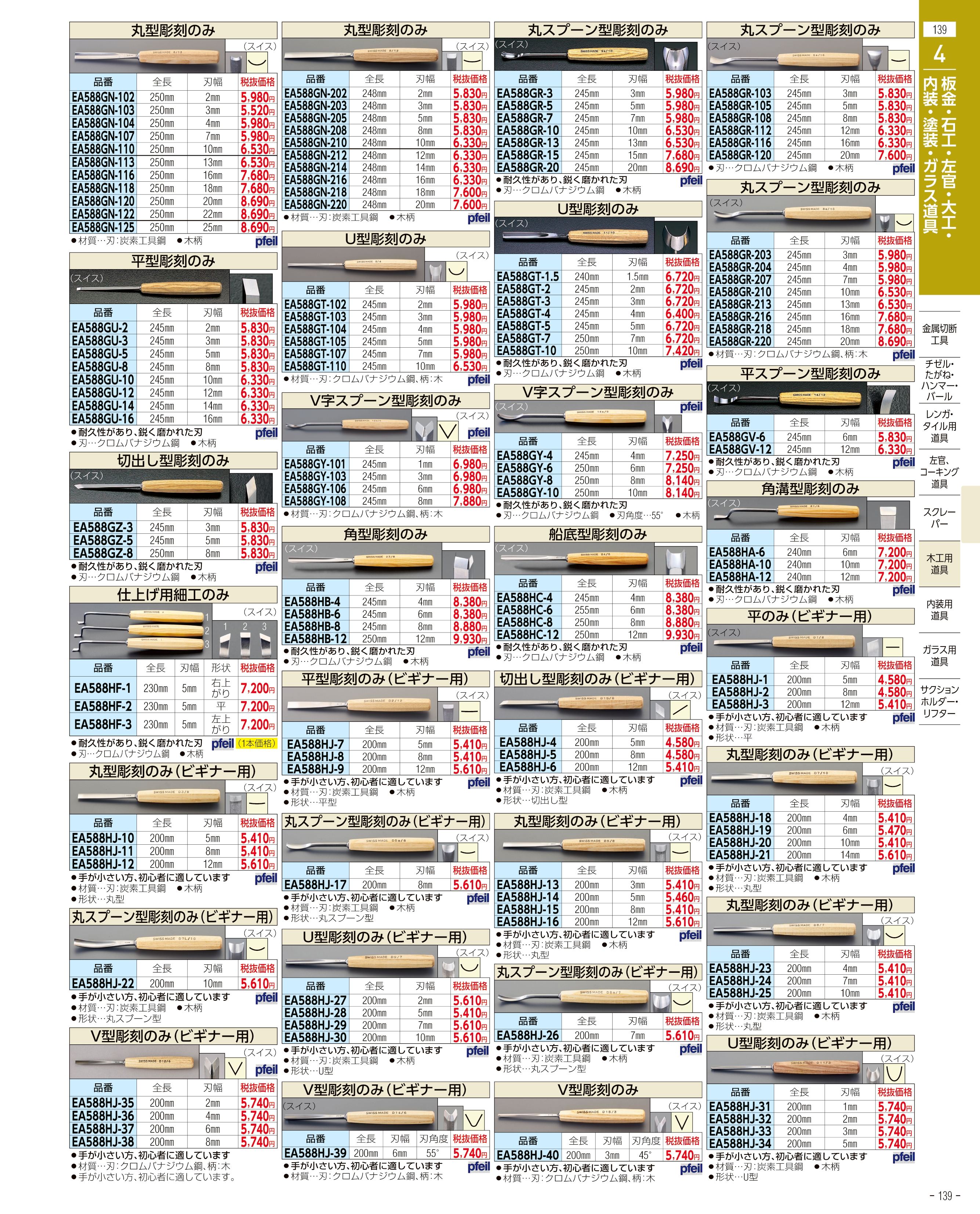 エスコ便利カタログ139ページ