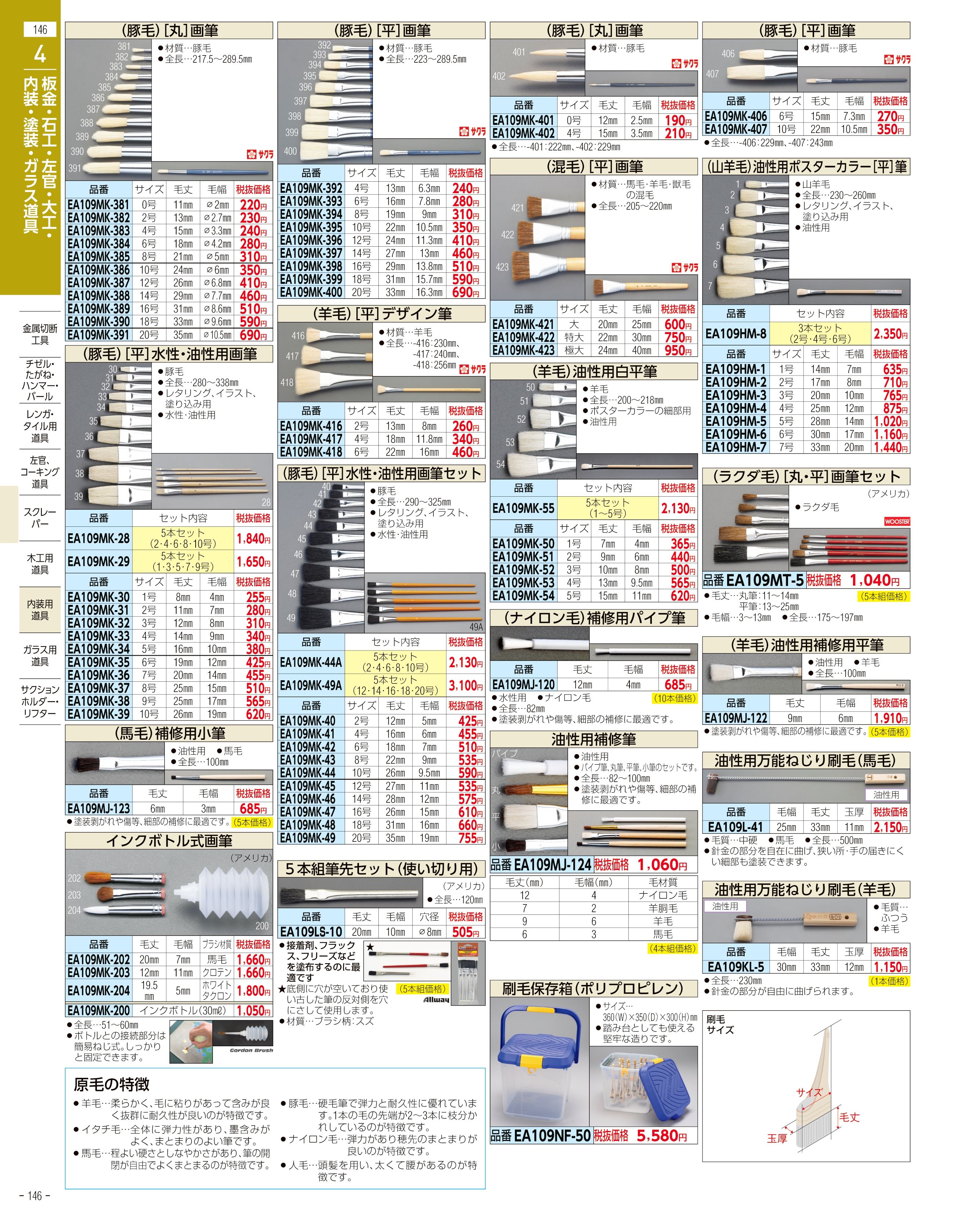 エスコ便利カタログ146ページ