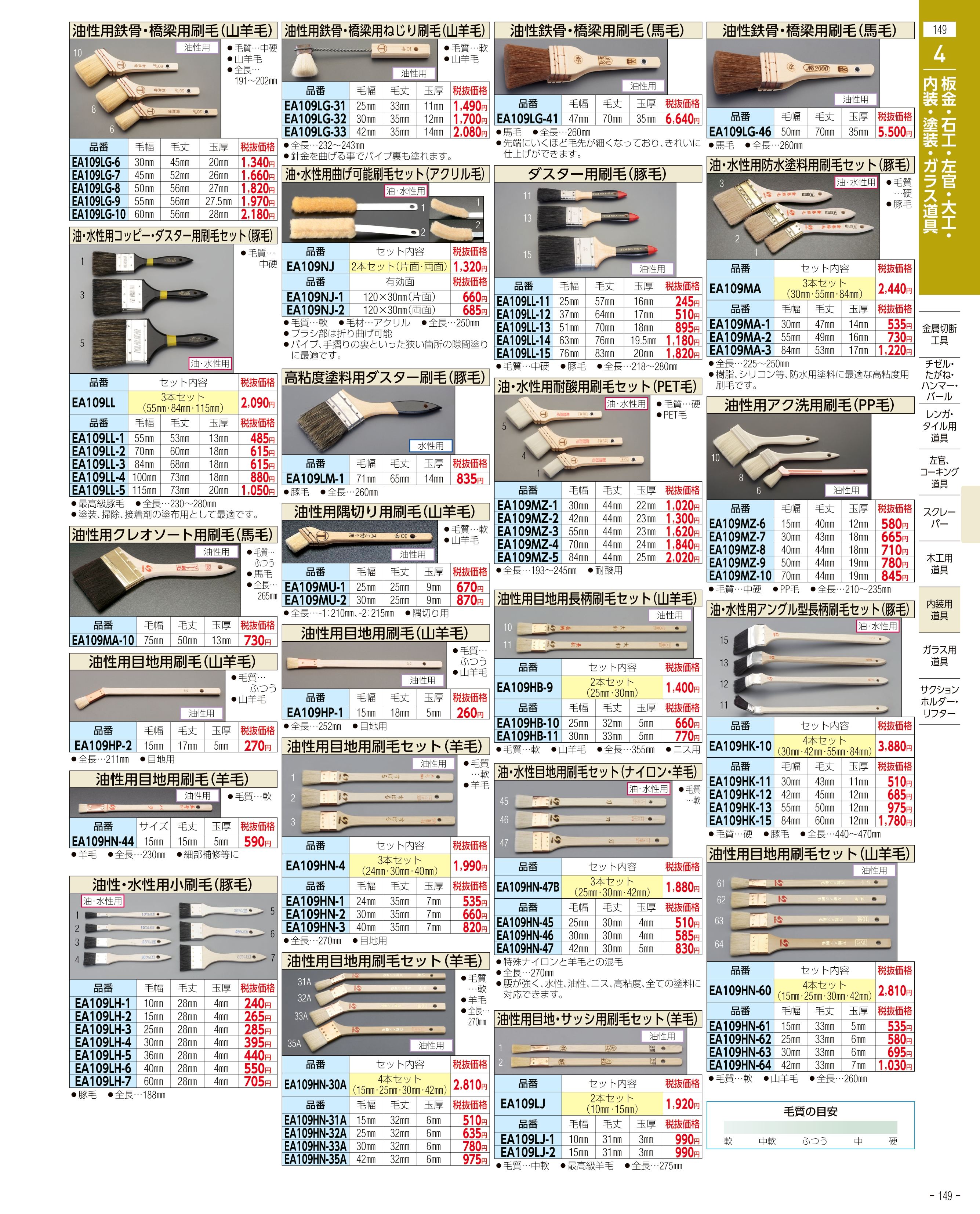 エスコ便利カタログ149ページ