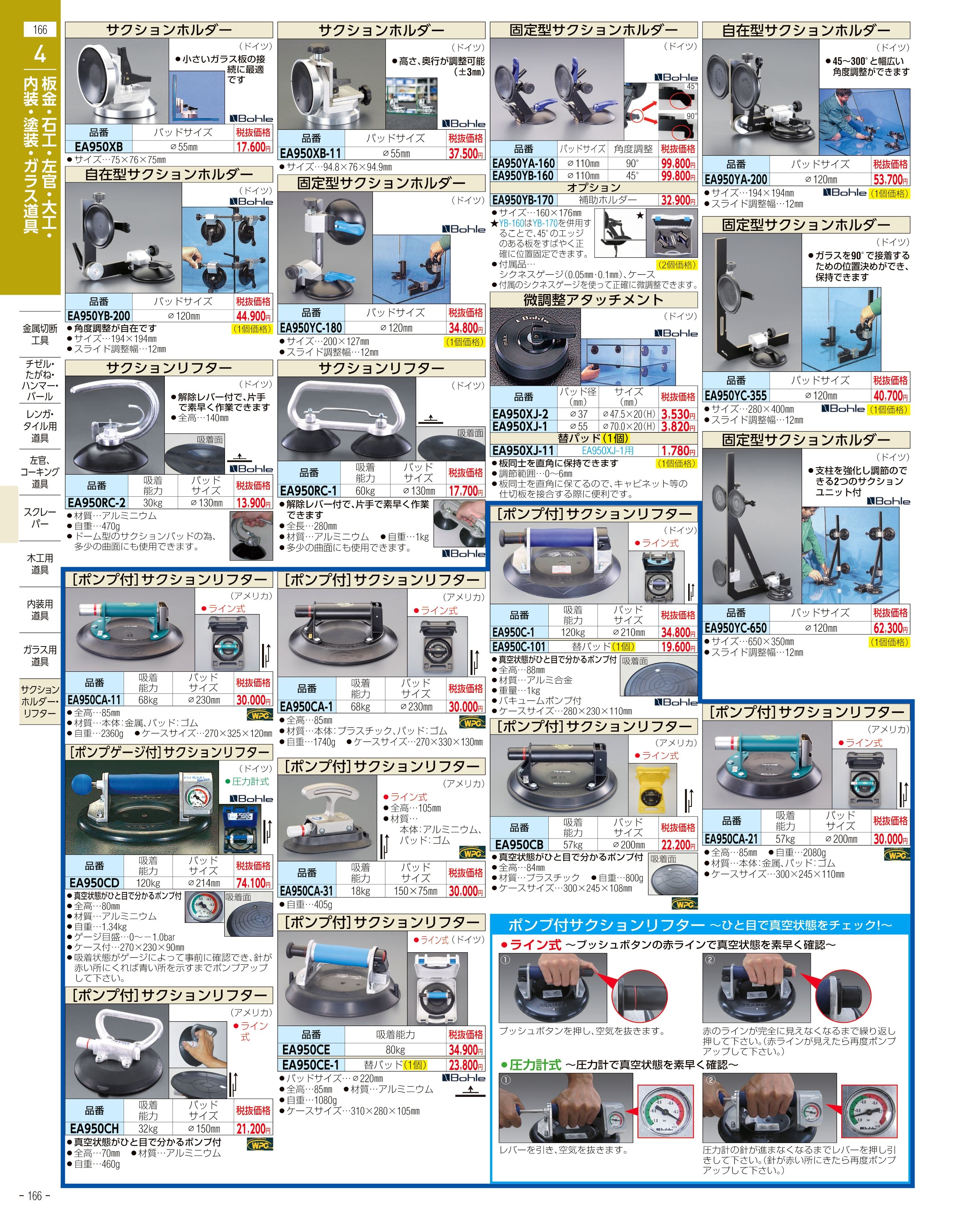 エスコ便利カタログ166ページ