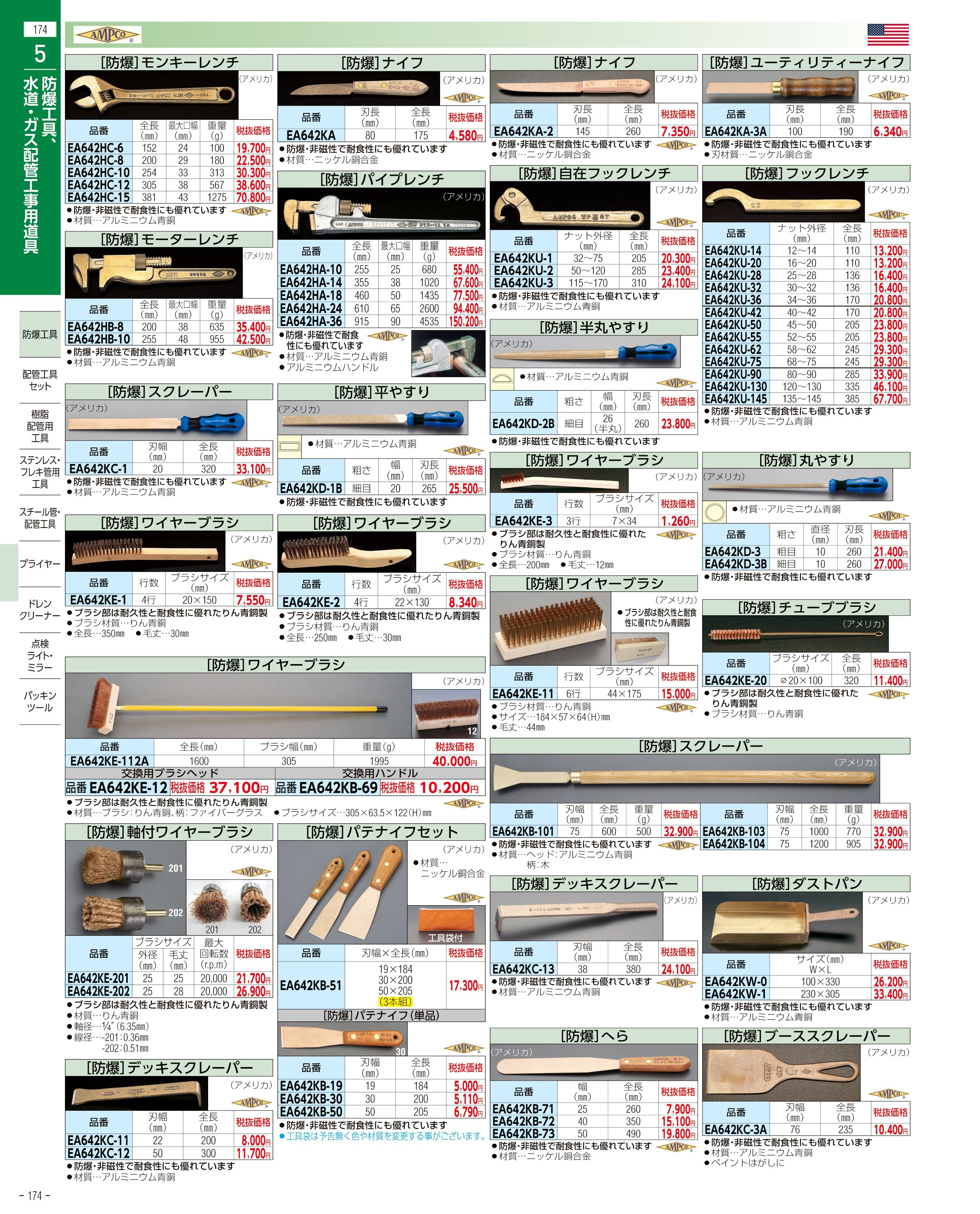 エスコ便利カタログ174ページ