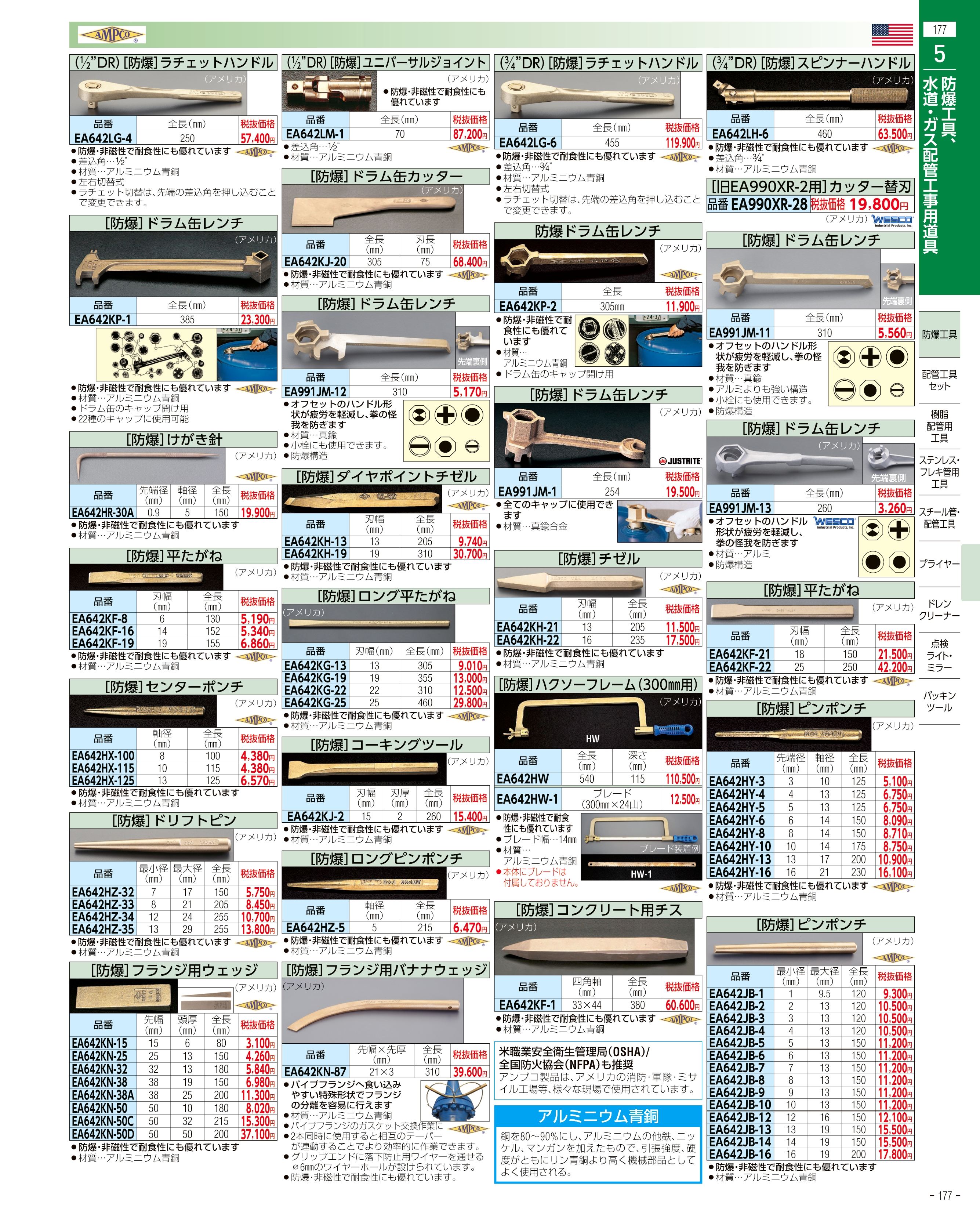 エスコ便利カタログ177ページ