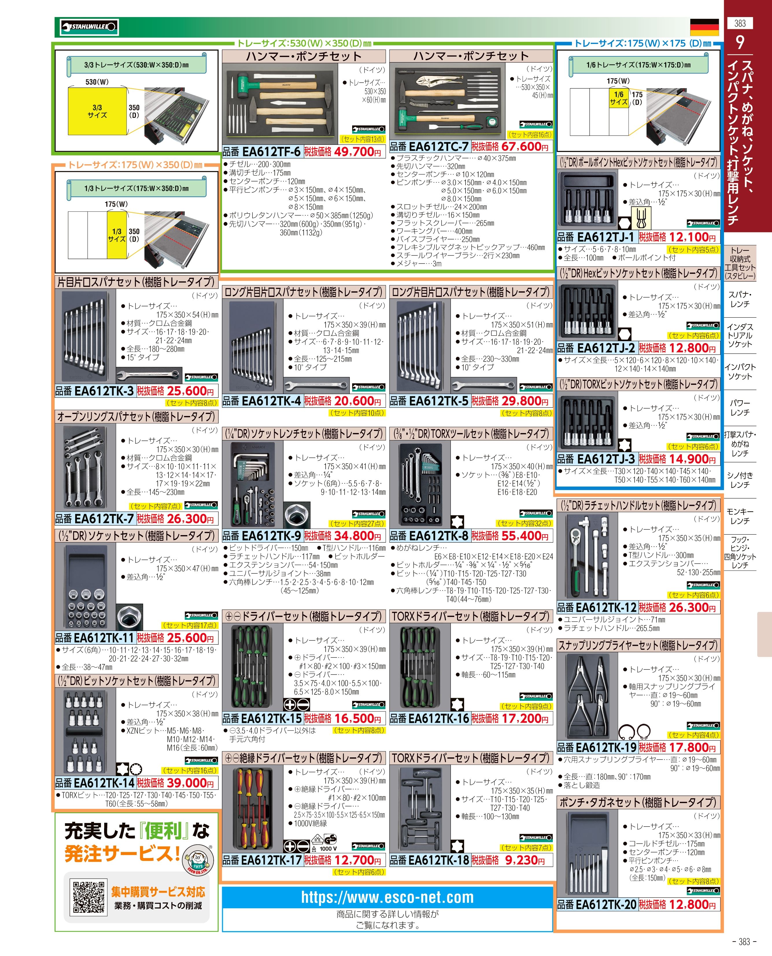 エスコ便利カタログ383ページ