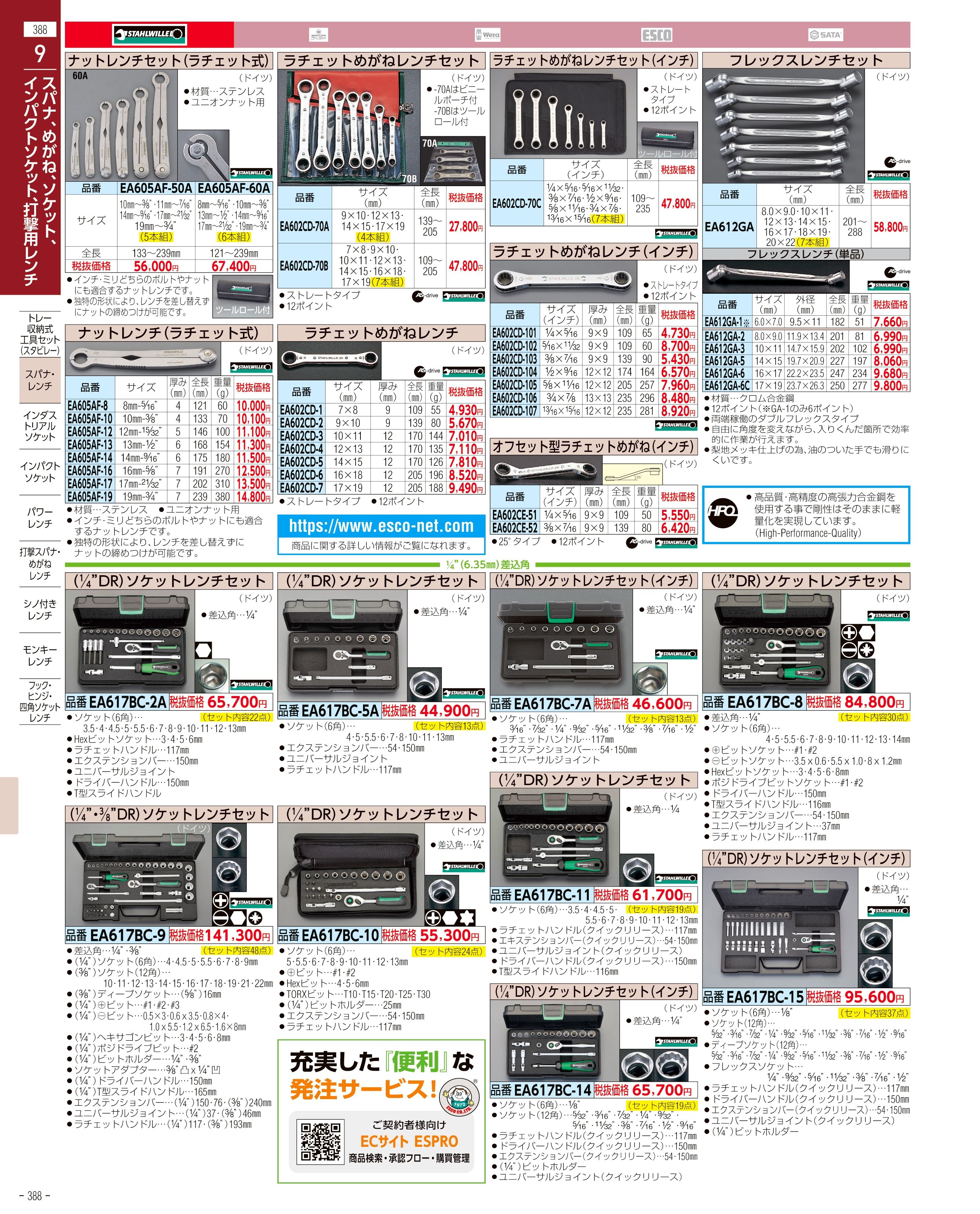 エスコ便利カタログ388ページ