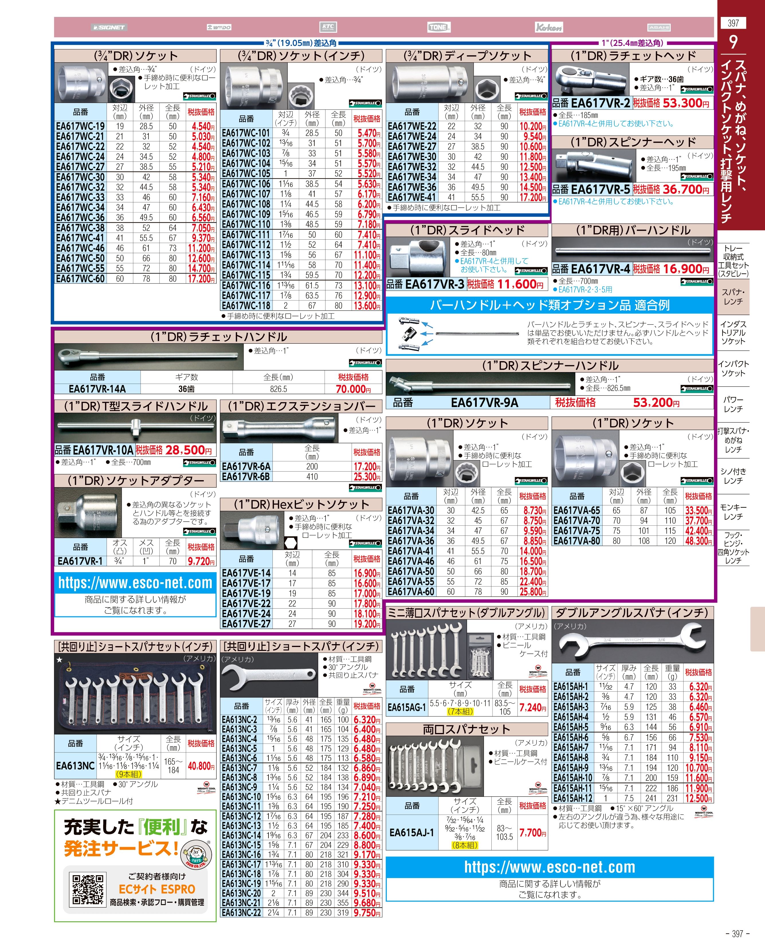 エスコ便利カタログ397ページ