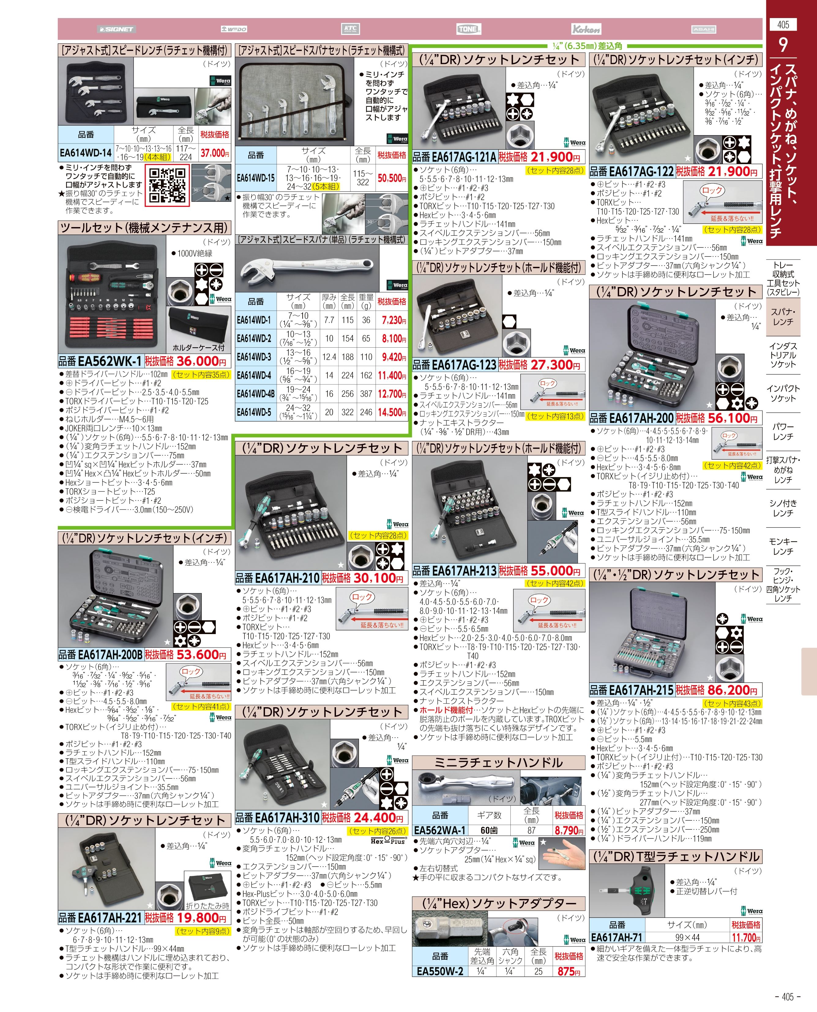 エスコ便利カタログ405ページ