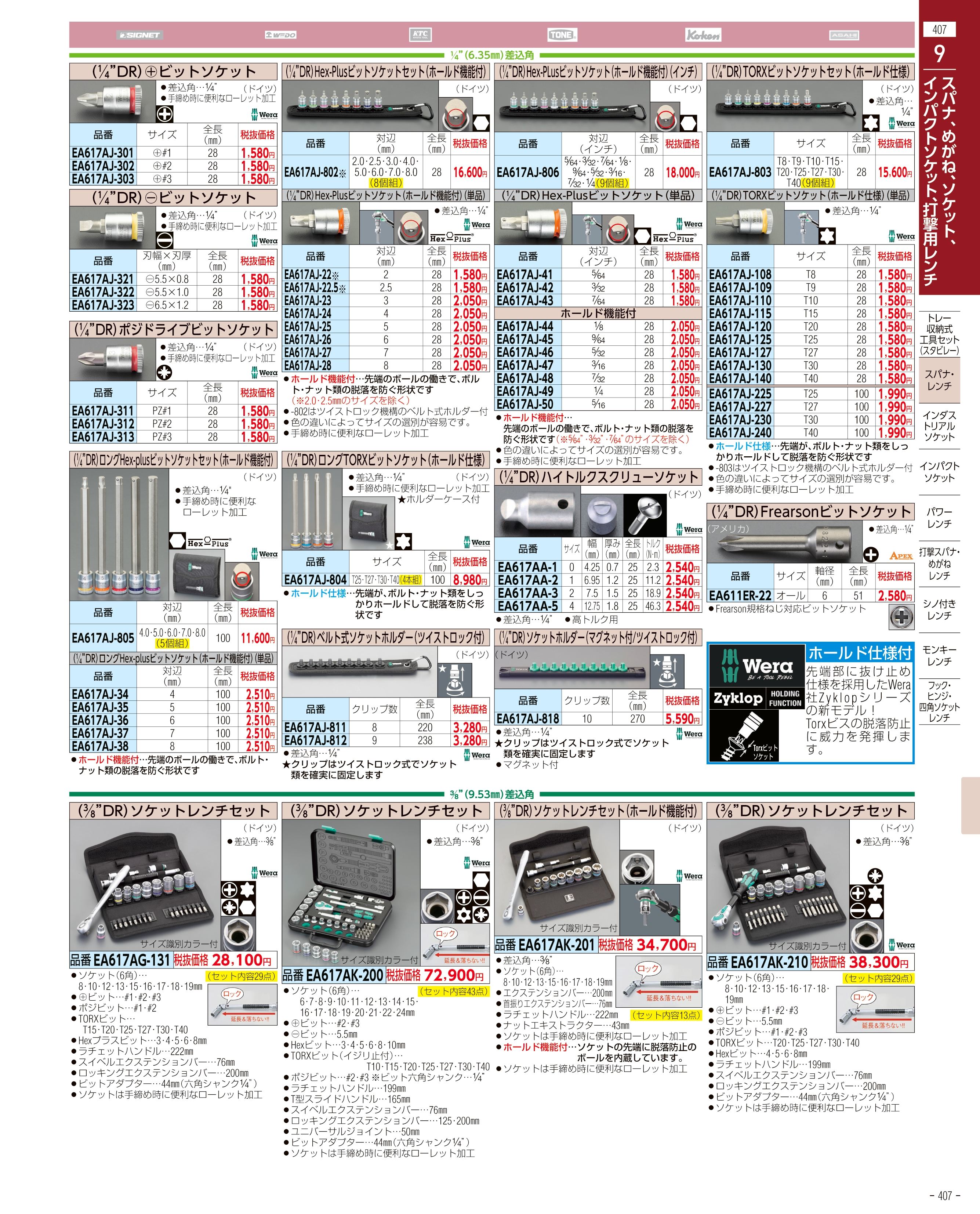 エスコ便利カタログ407ページ