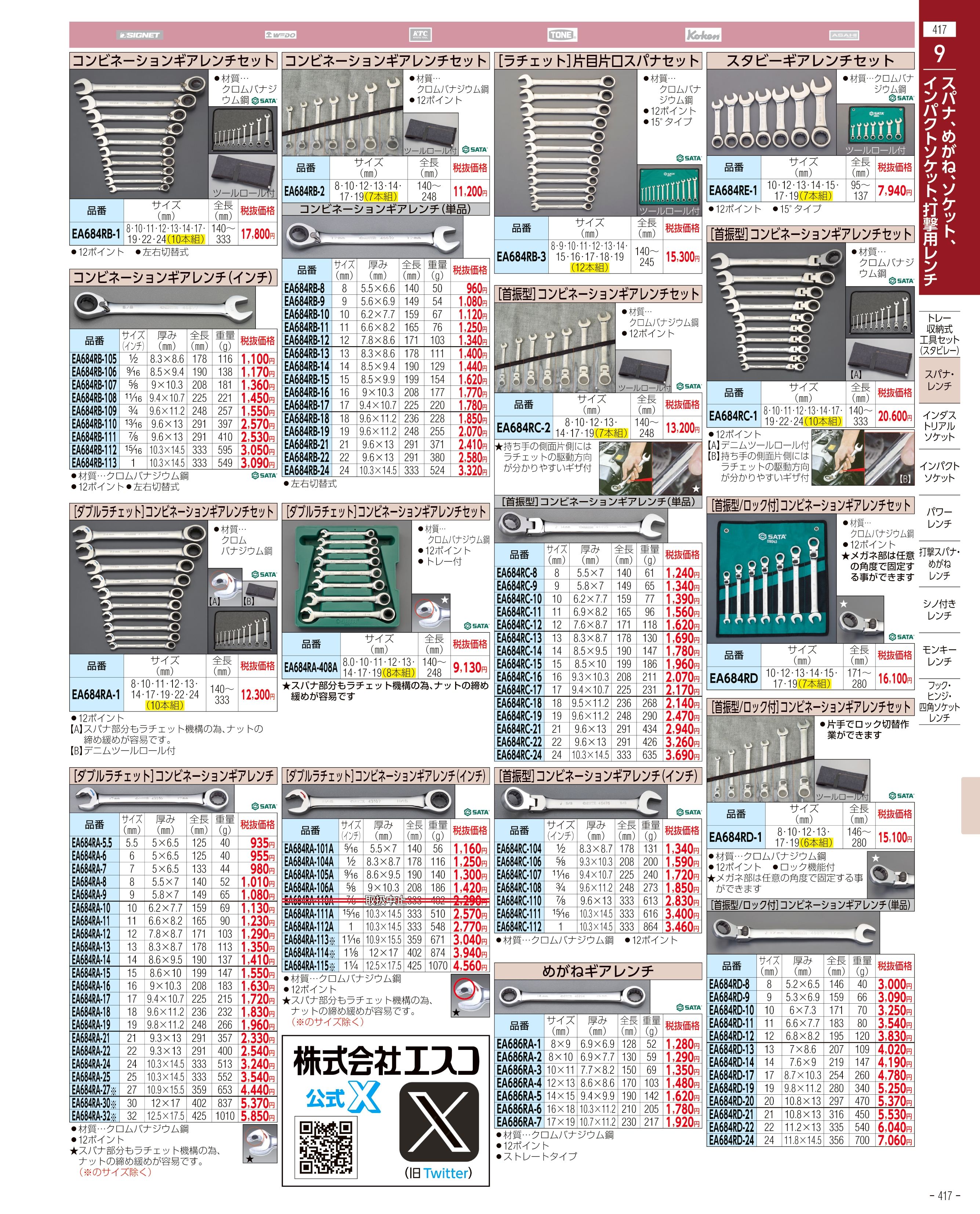 エスコ便利カタログ417ページ