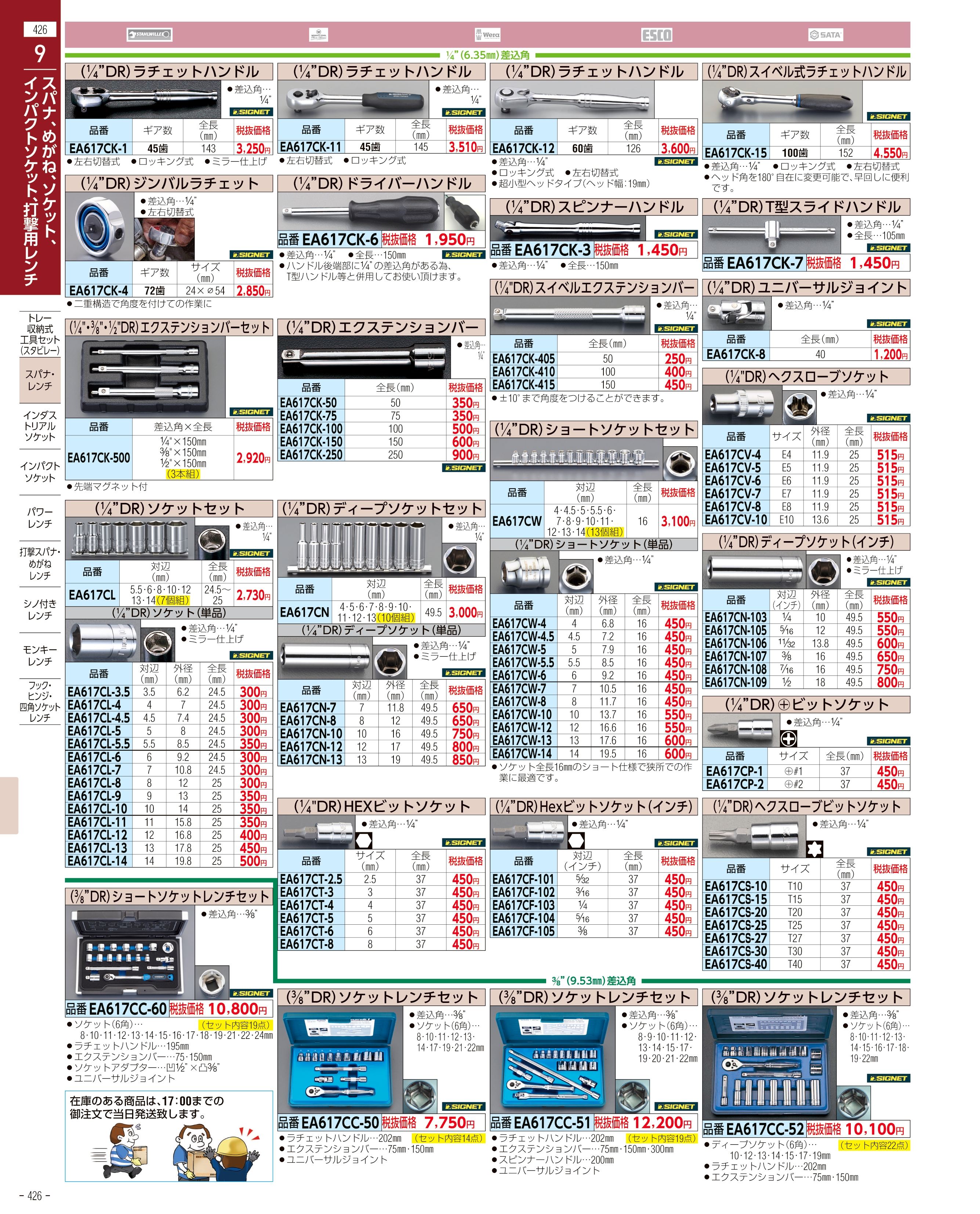 エスコ便利カタログ426ページ