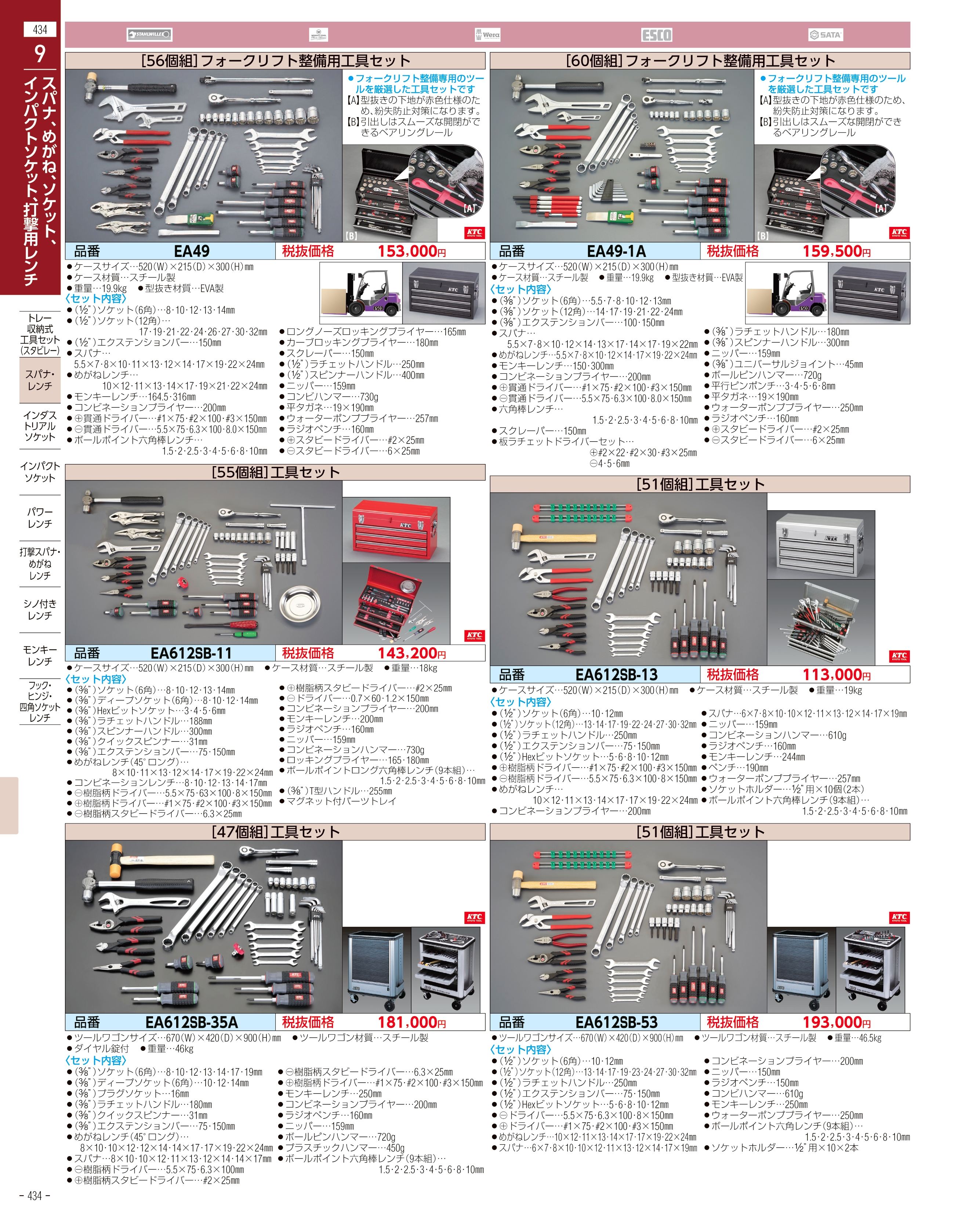 エスコ便利カタログ434ページ