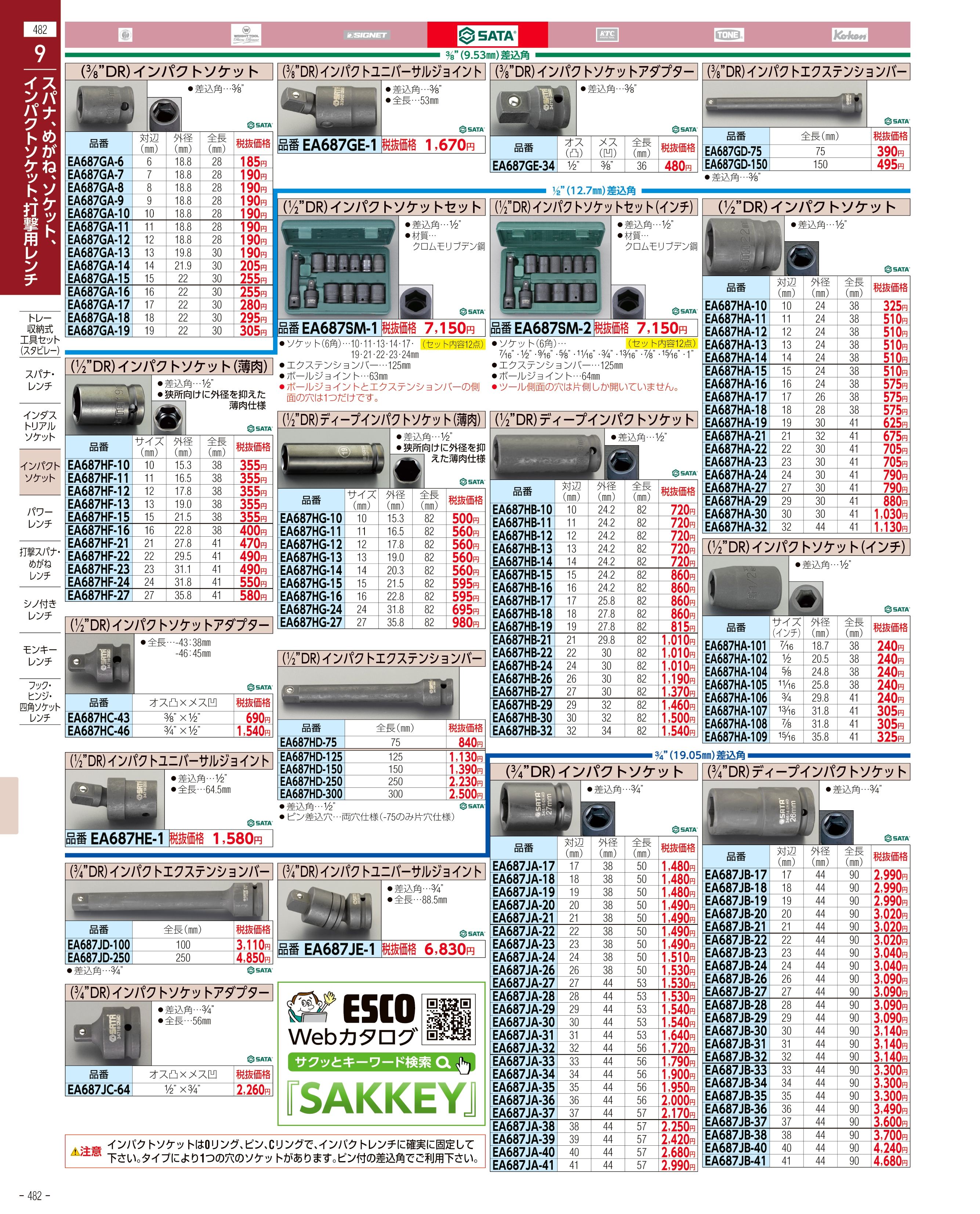 エスコ便利カタログ482ページ