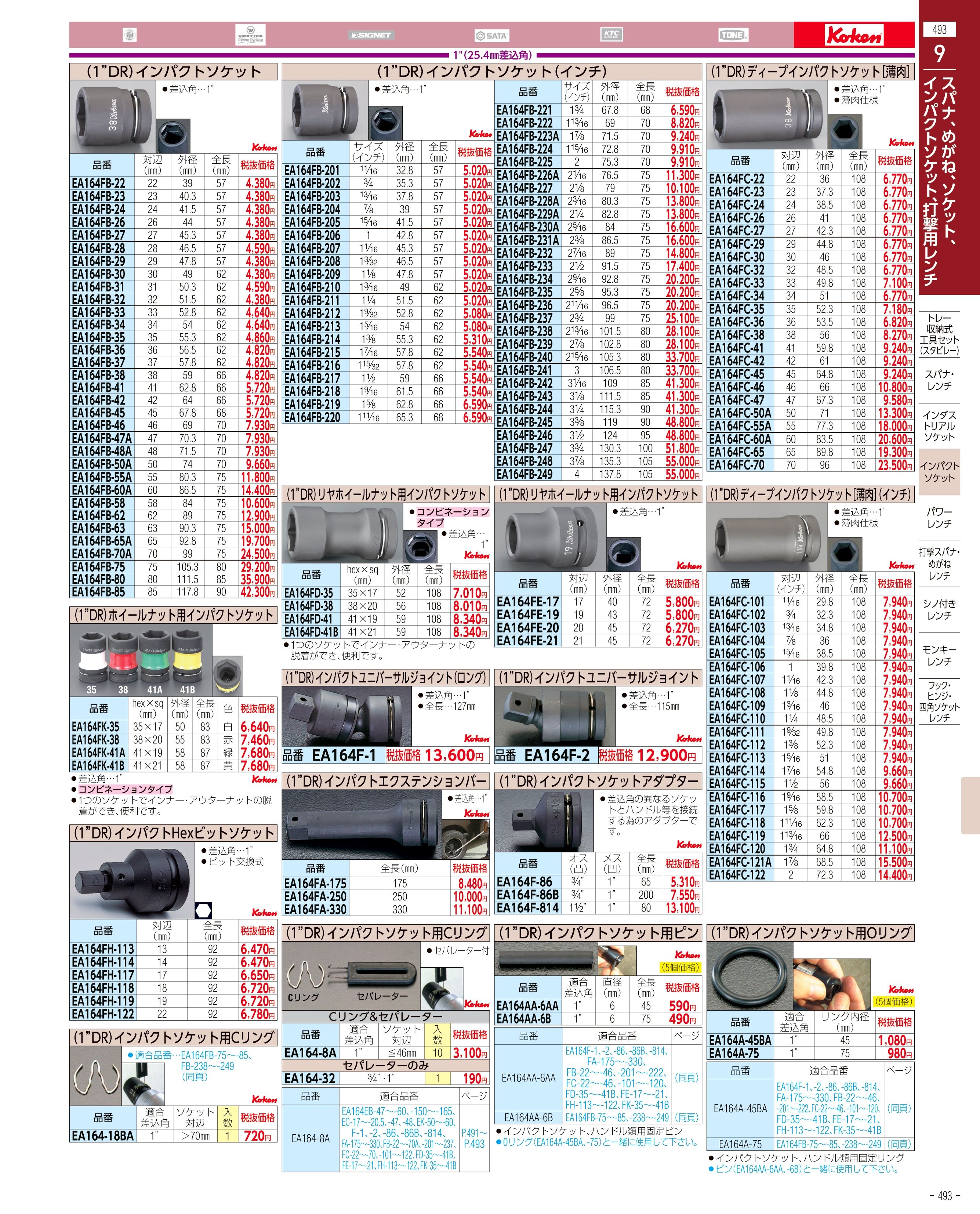 エスコ便利カタログ493ページ