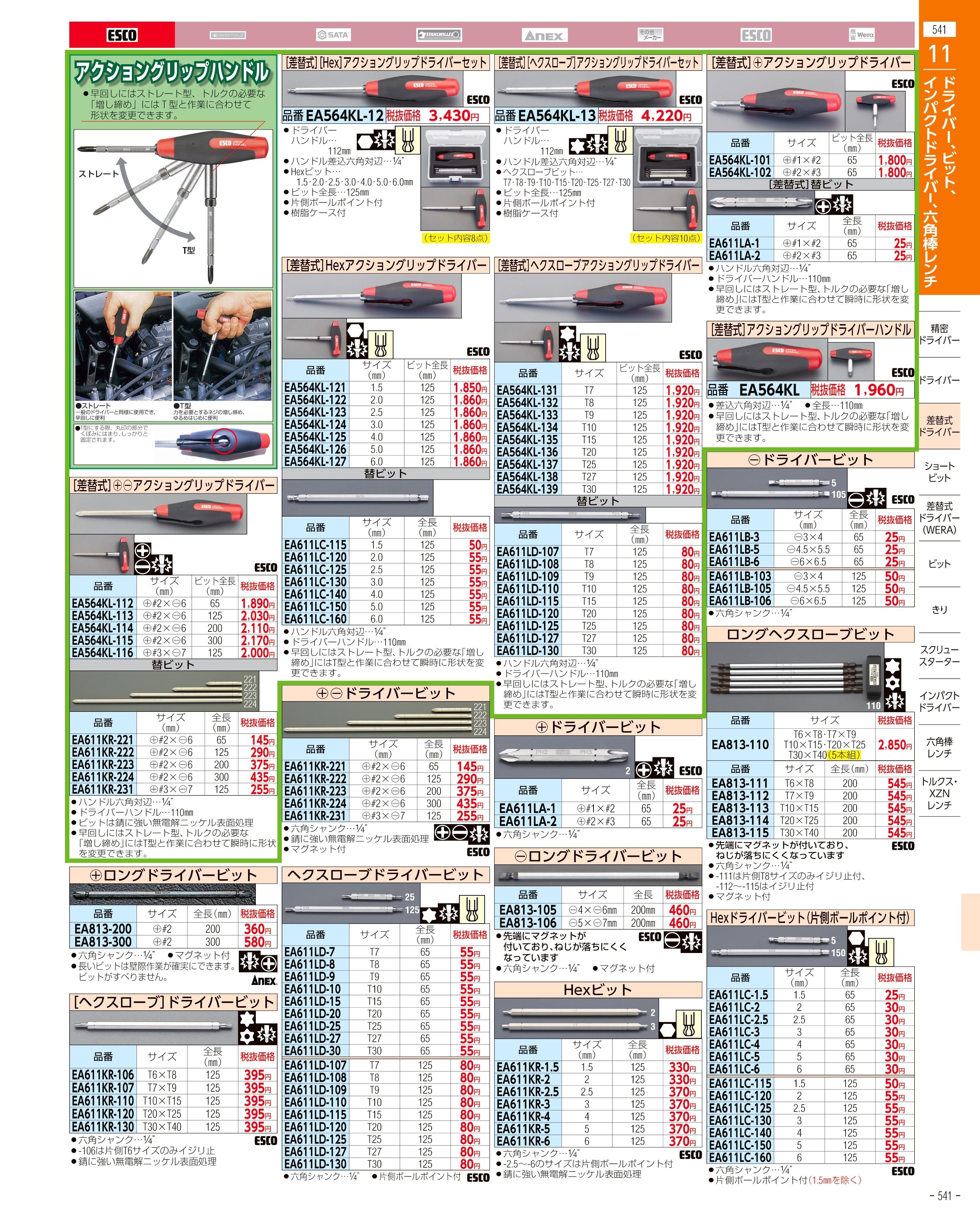 エスコ便利カタログ表紙