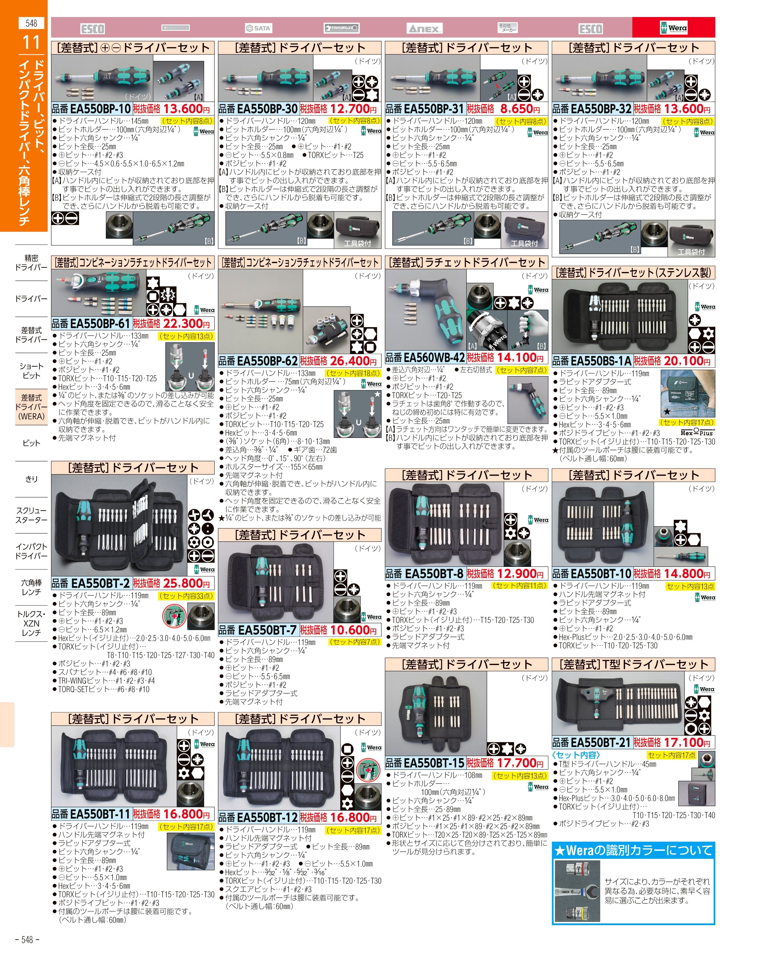 エスコ便利カタログ548ページ