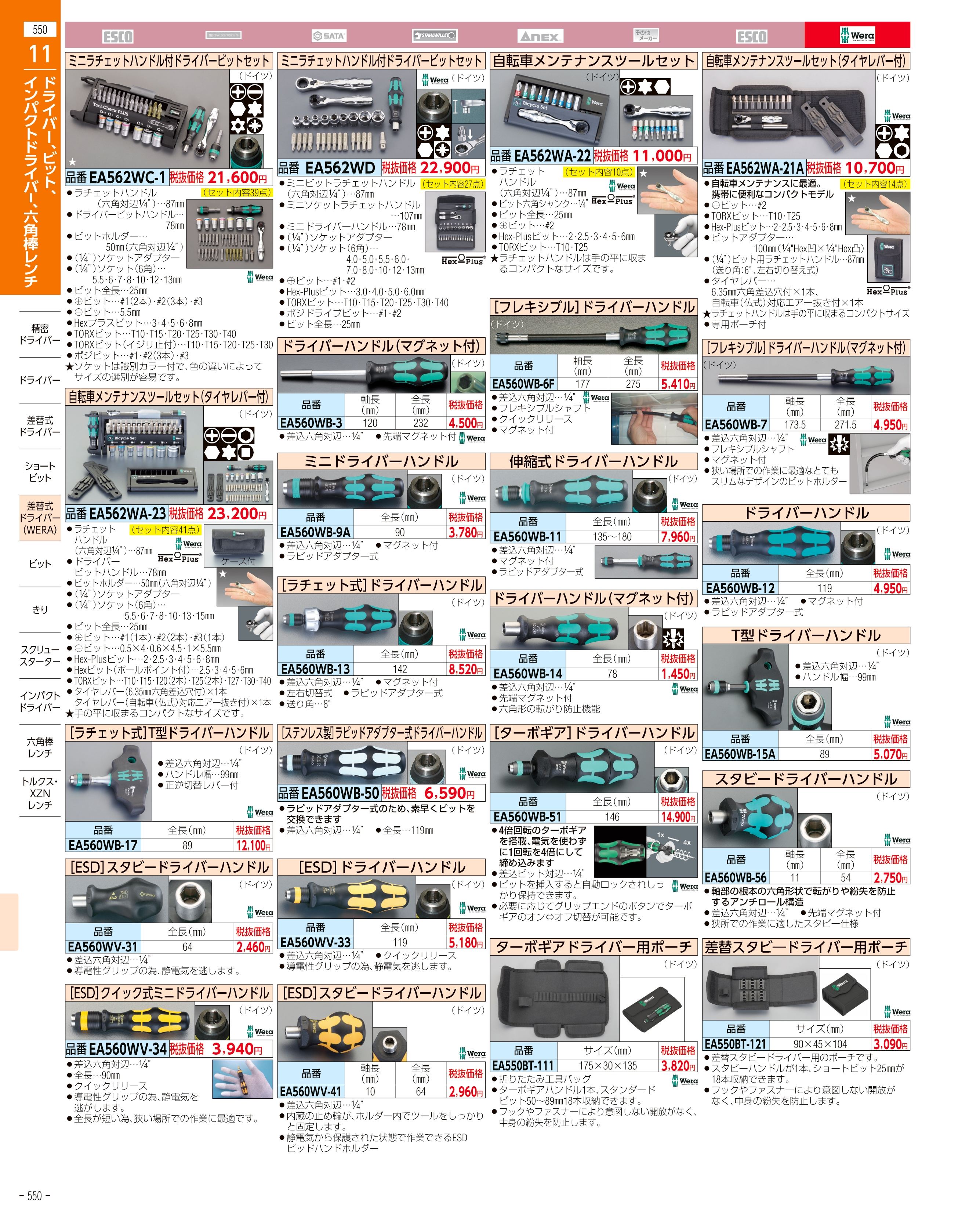 EA560PE｜６本組［+ -］ドライバーのページ -