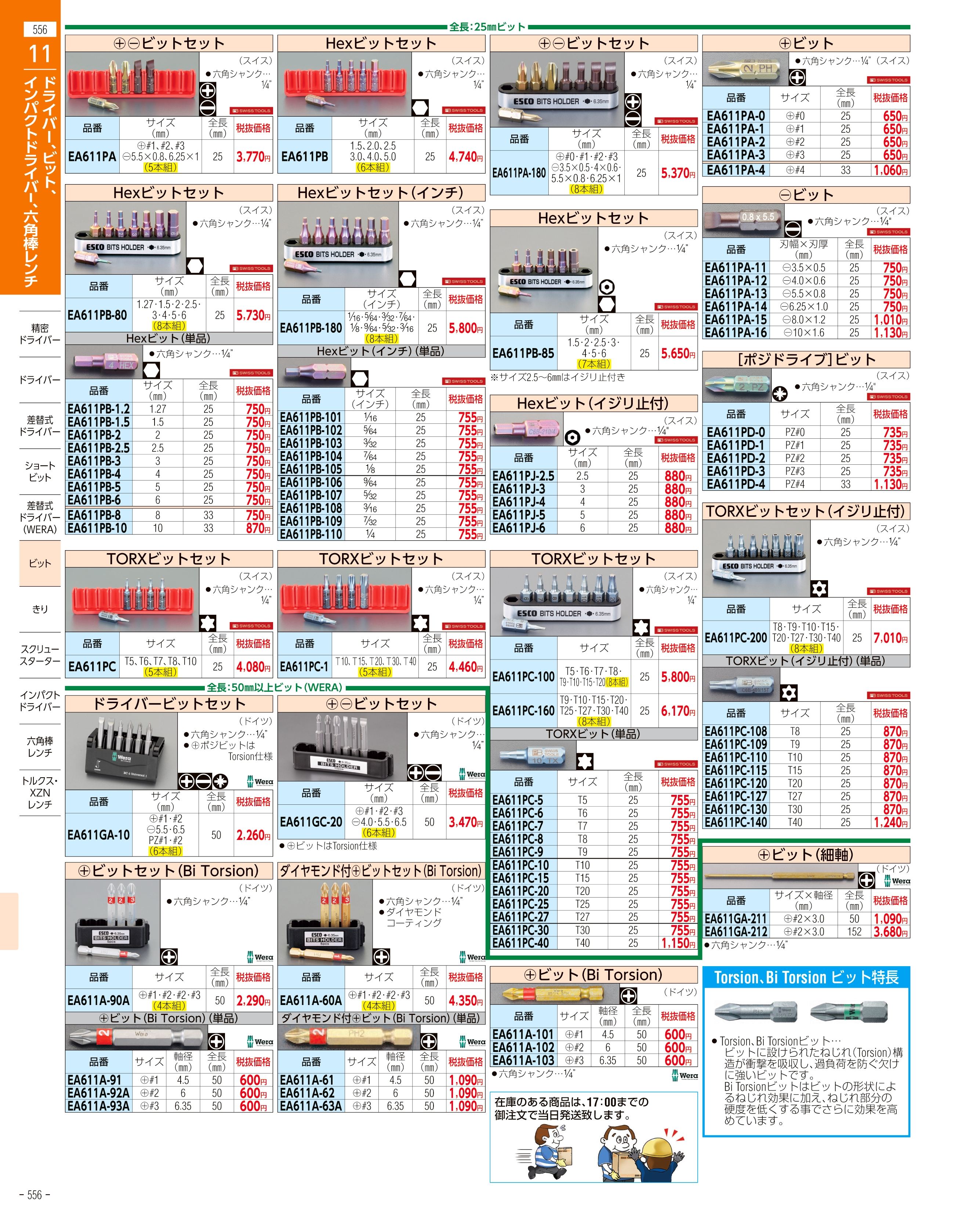 エスコ便利カタログ556ページ