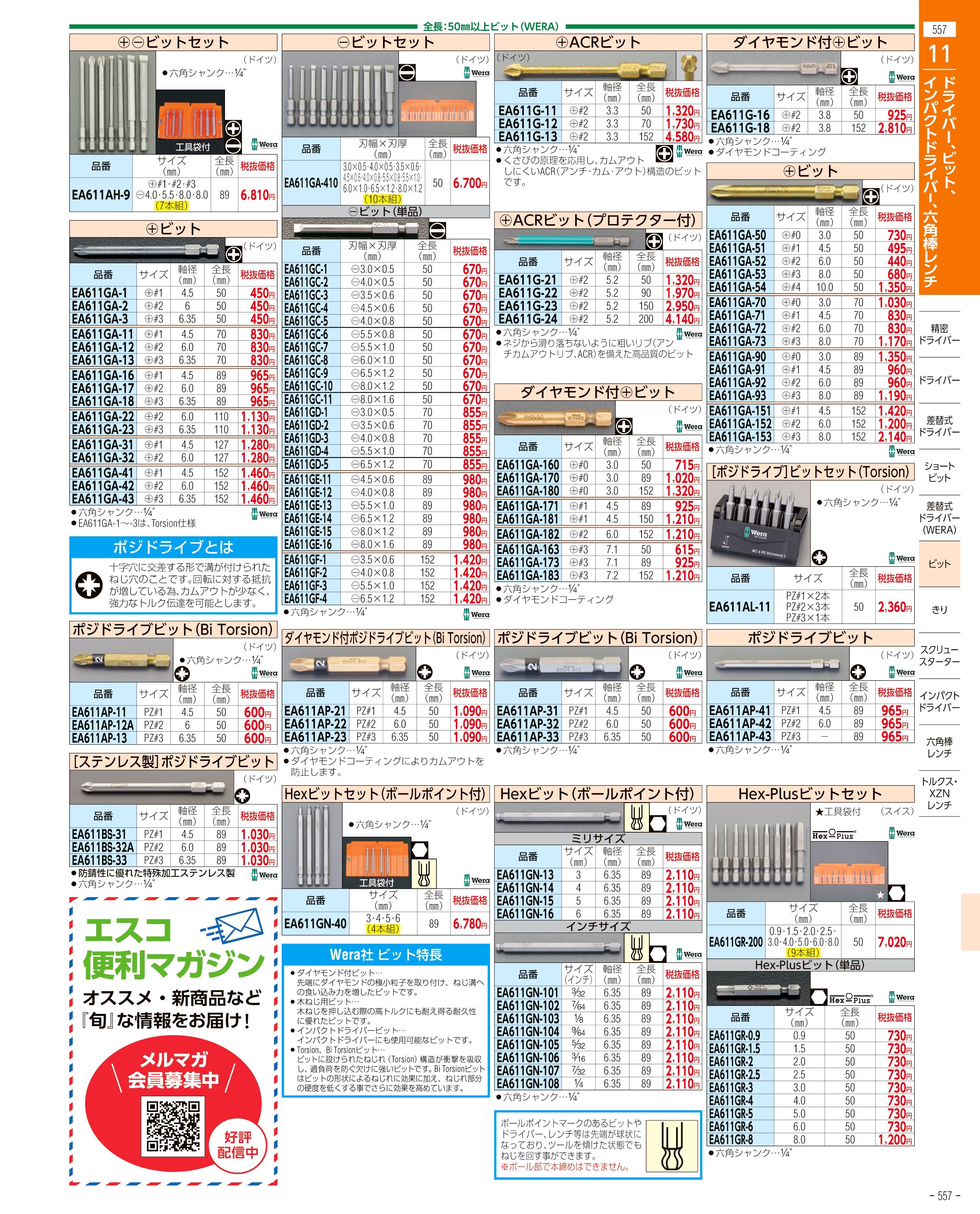 エスコ便利カタログ557ページ