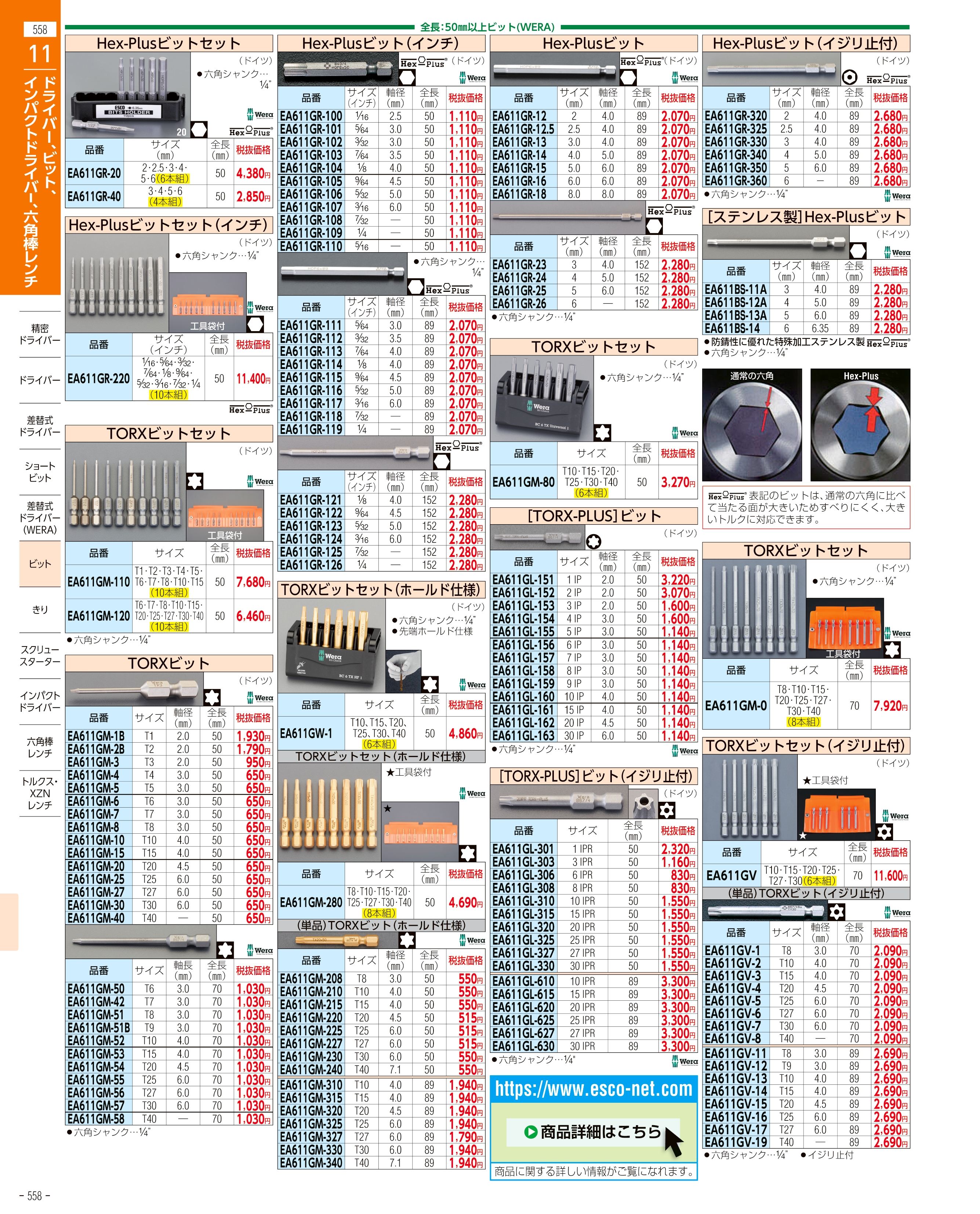 エスコ便利カタログ558ページ