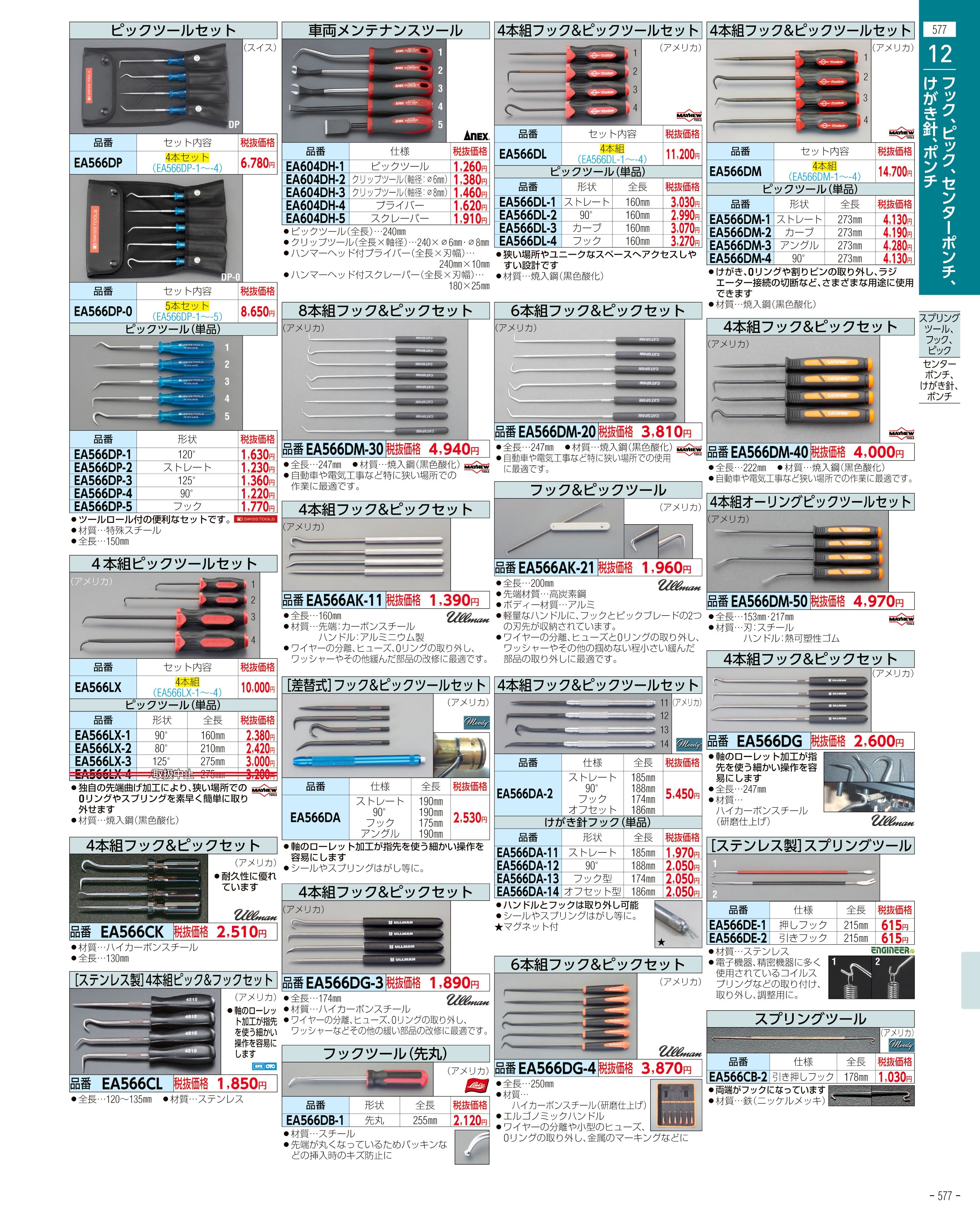 エスコ便利カタログ577ページ