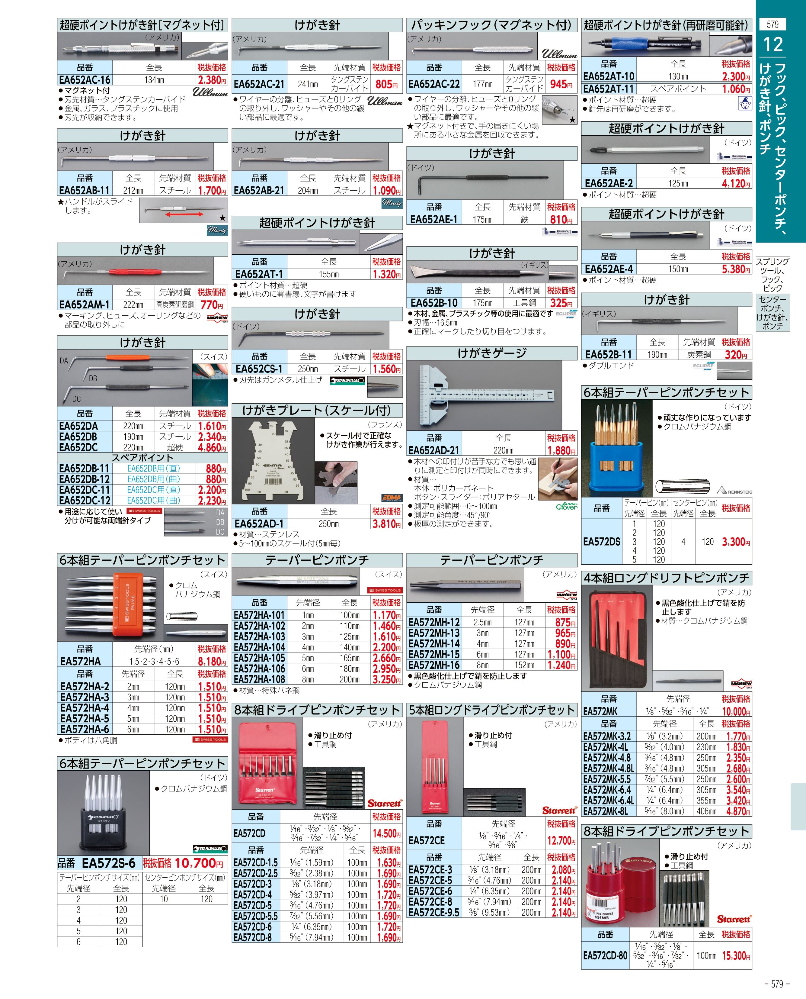 エスコ便利カタログ579ページ