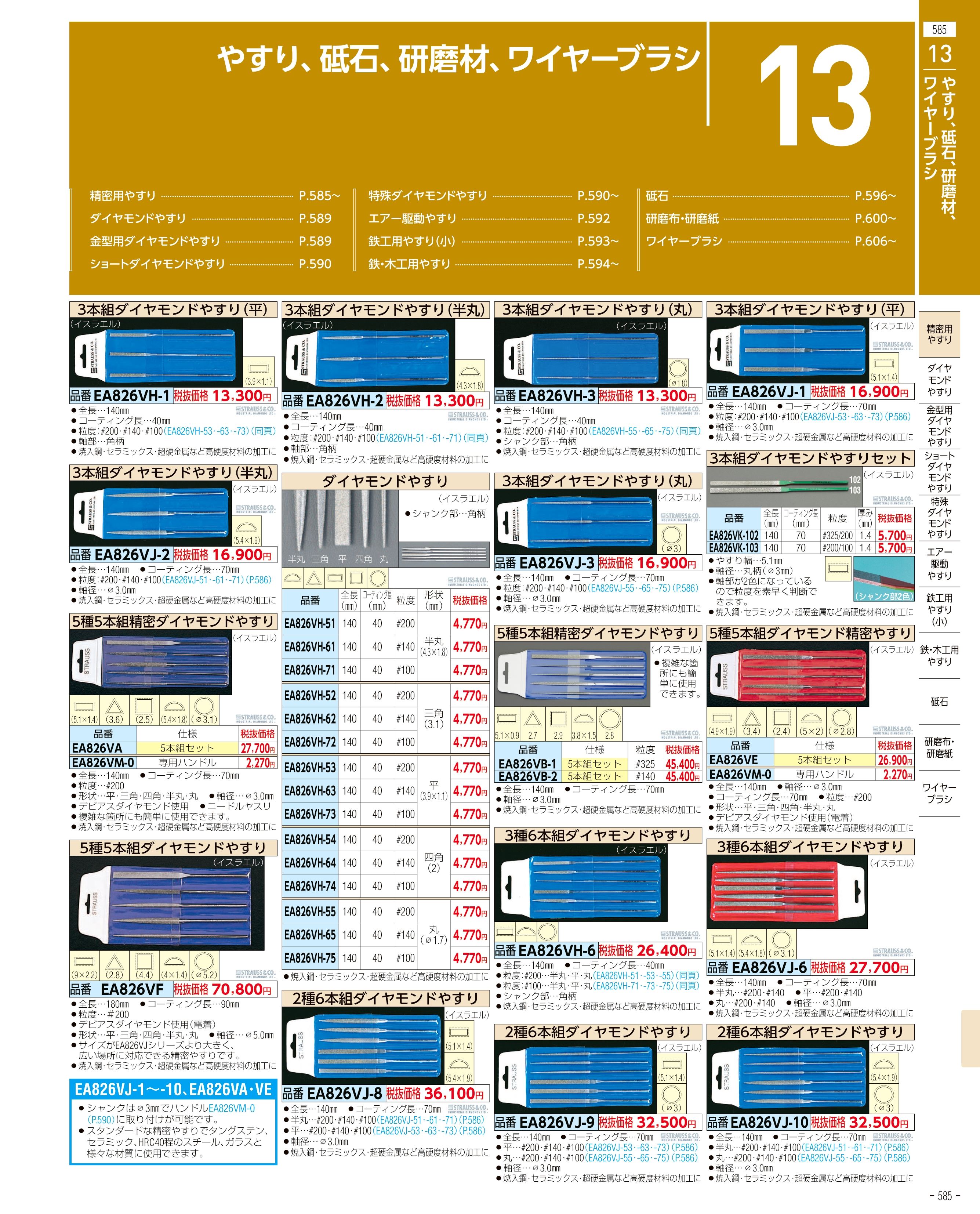 エスコ便利カタログ585ページ