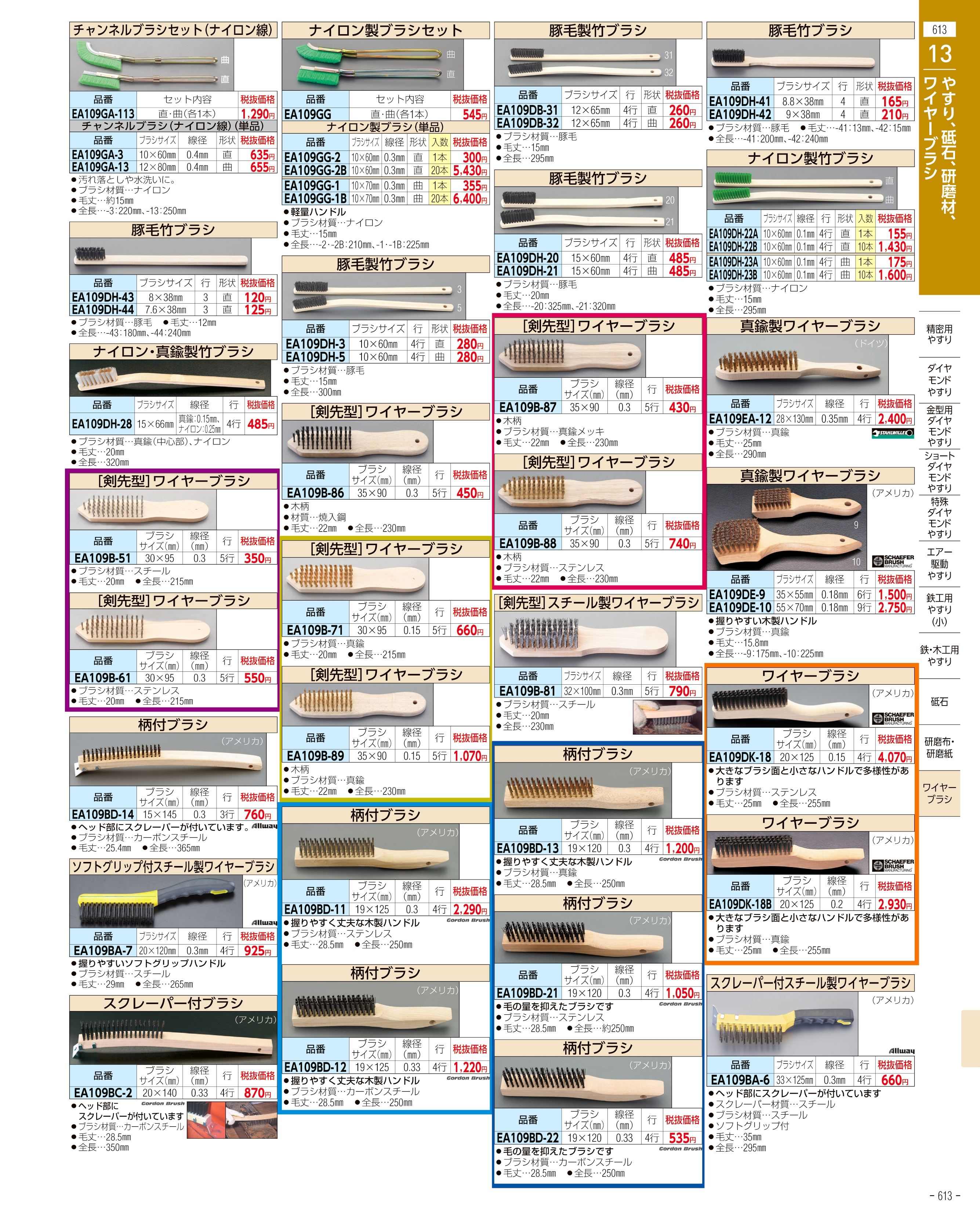 エスコ便利カタログ613ページ