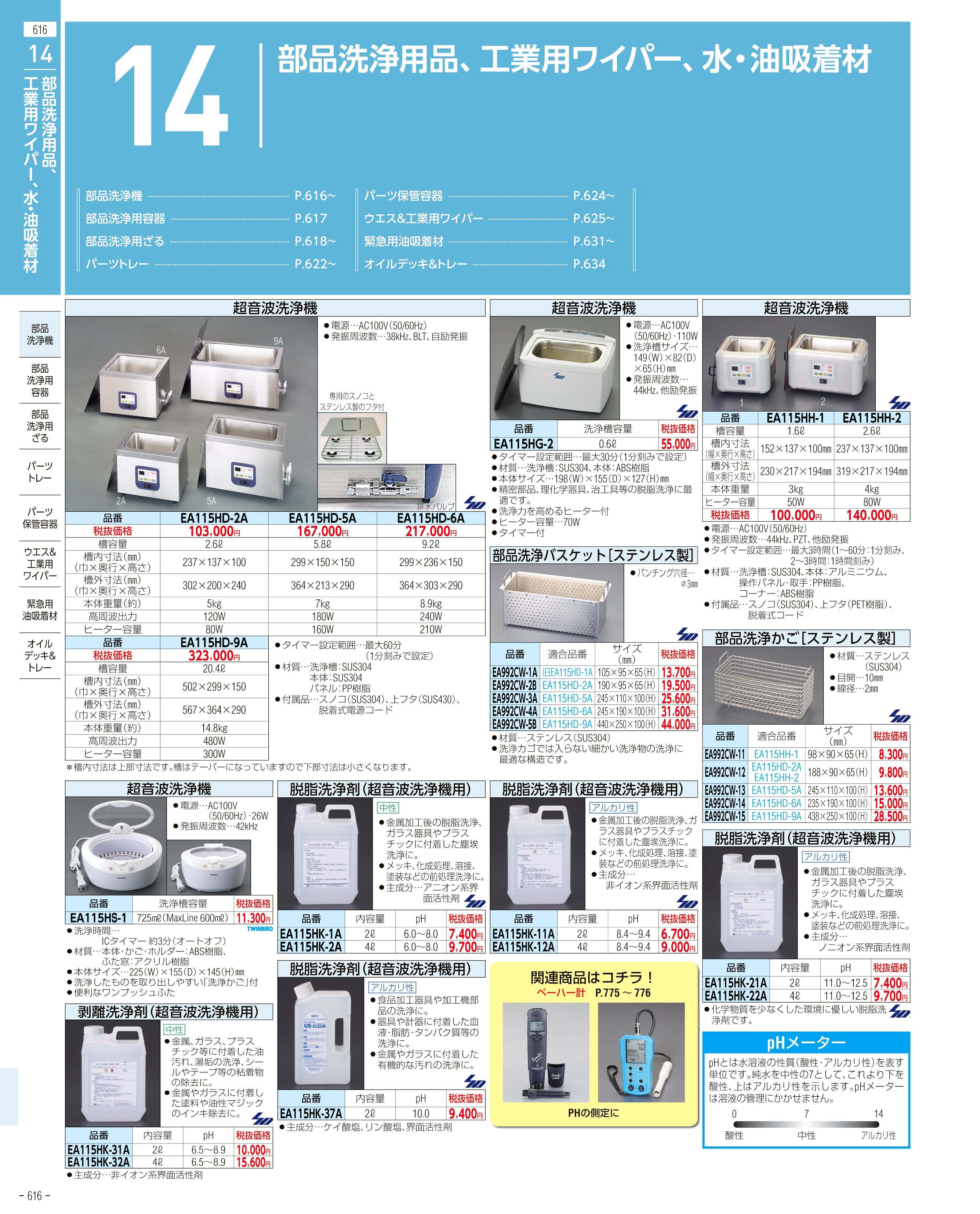 エスコ便利カタログ616ページ