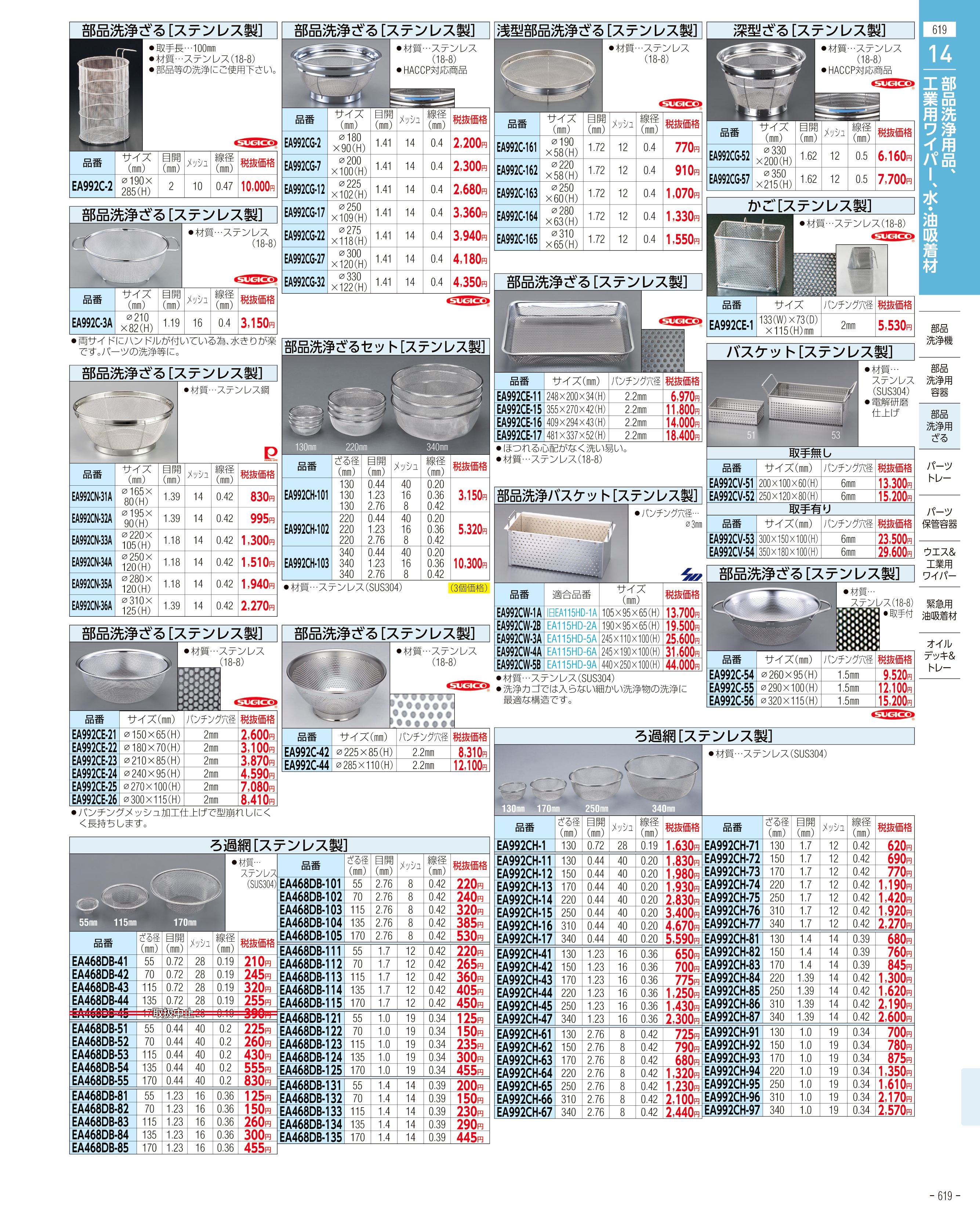 エスコ便利カタログ619ページ