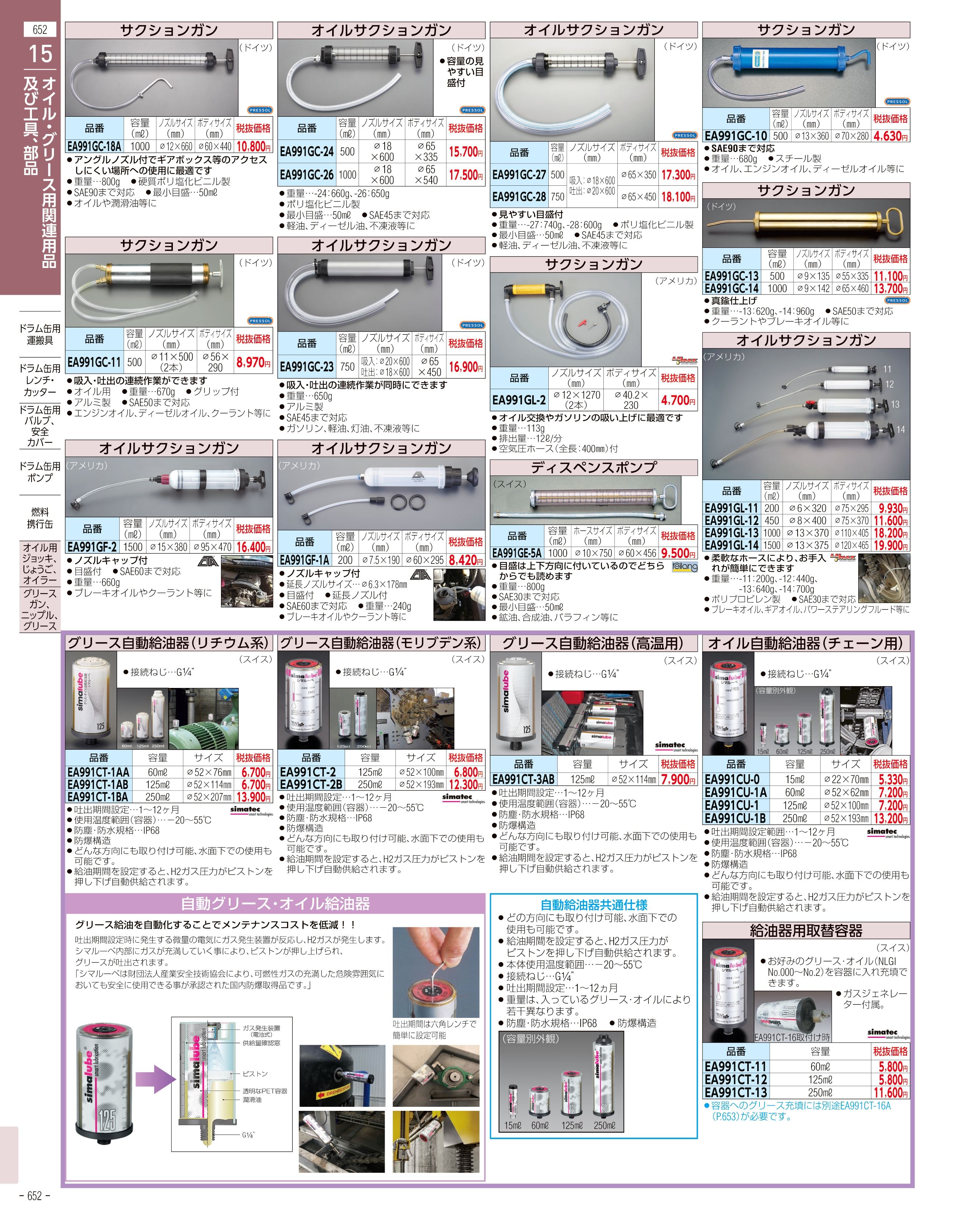 エスコ便利カタログ652ページ