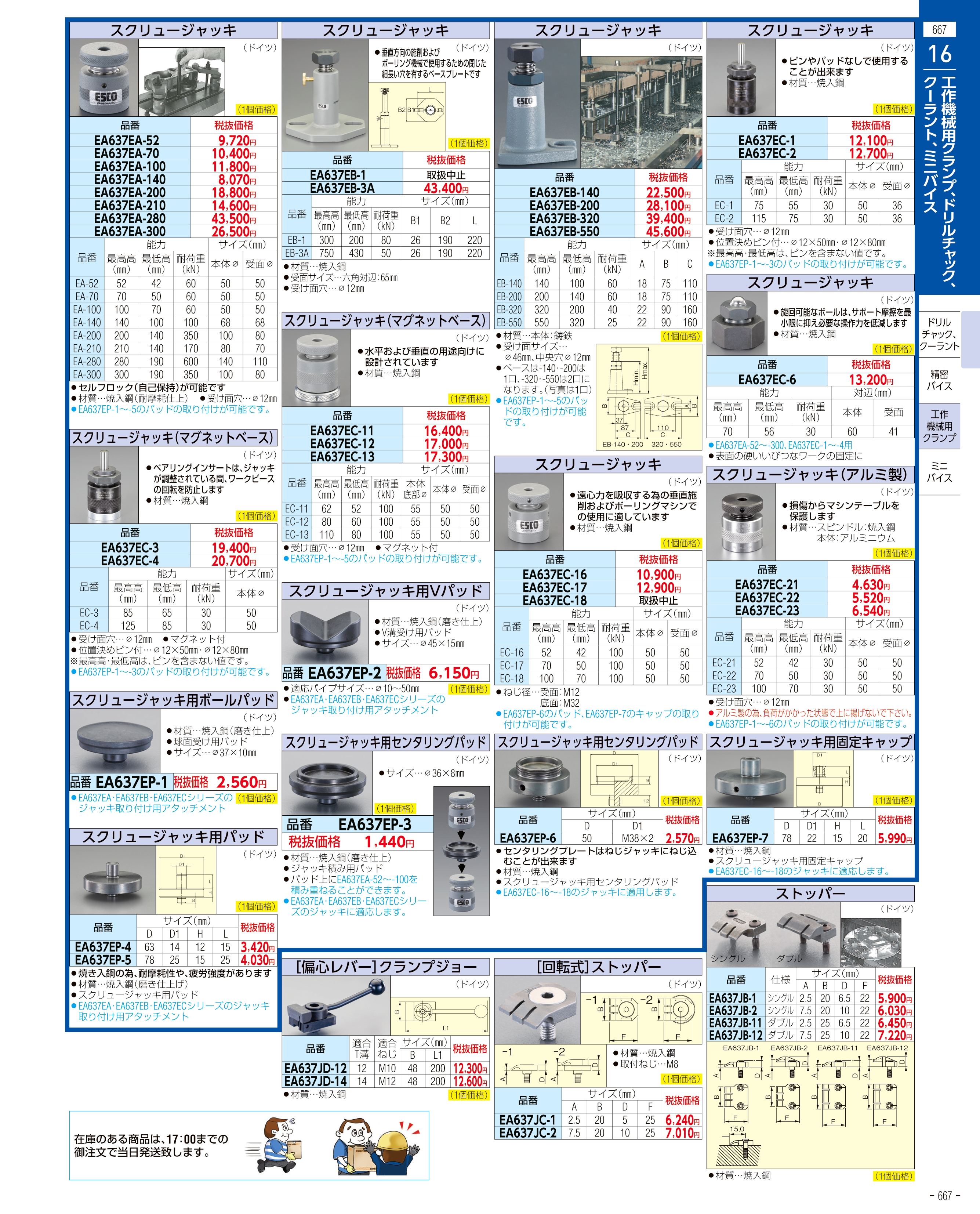 エスコ便利カタログ667ページ