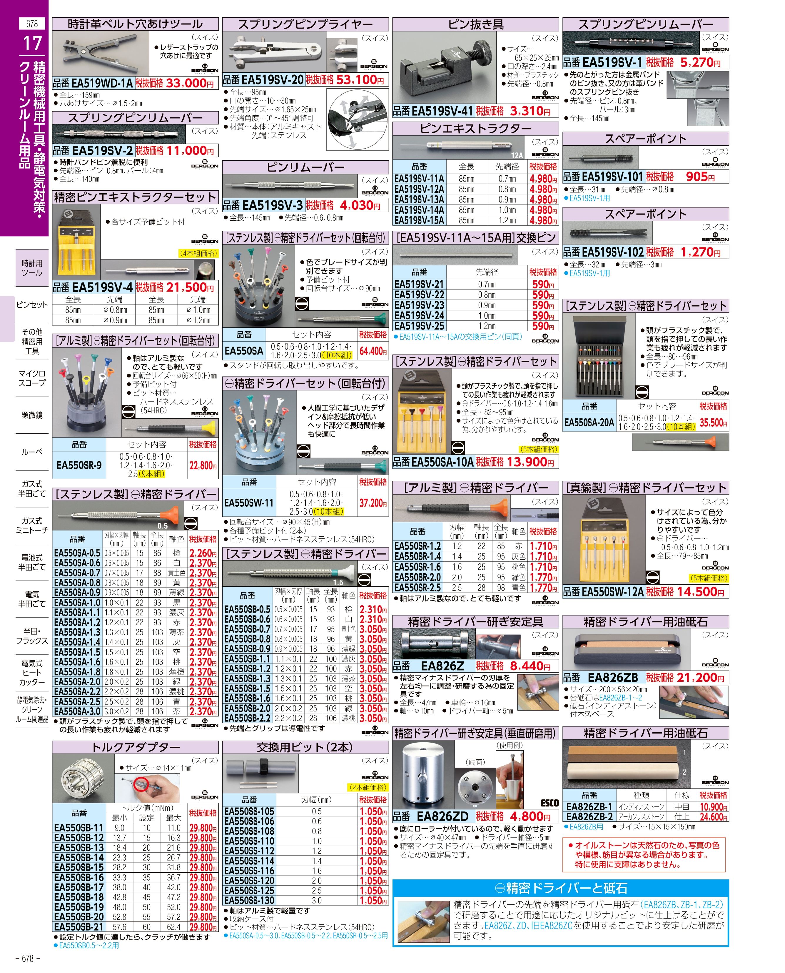 エスコ便利カタログ678ページ