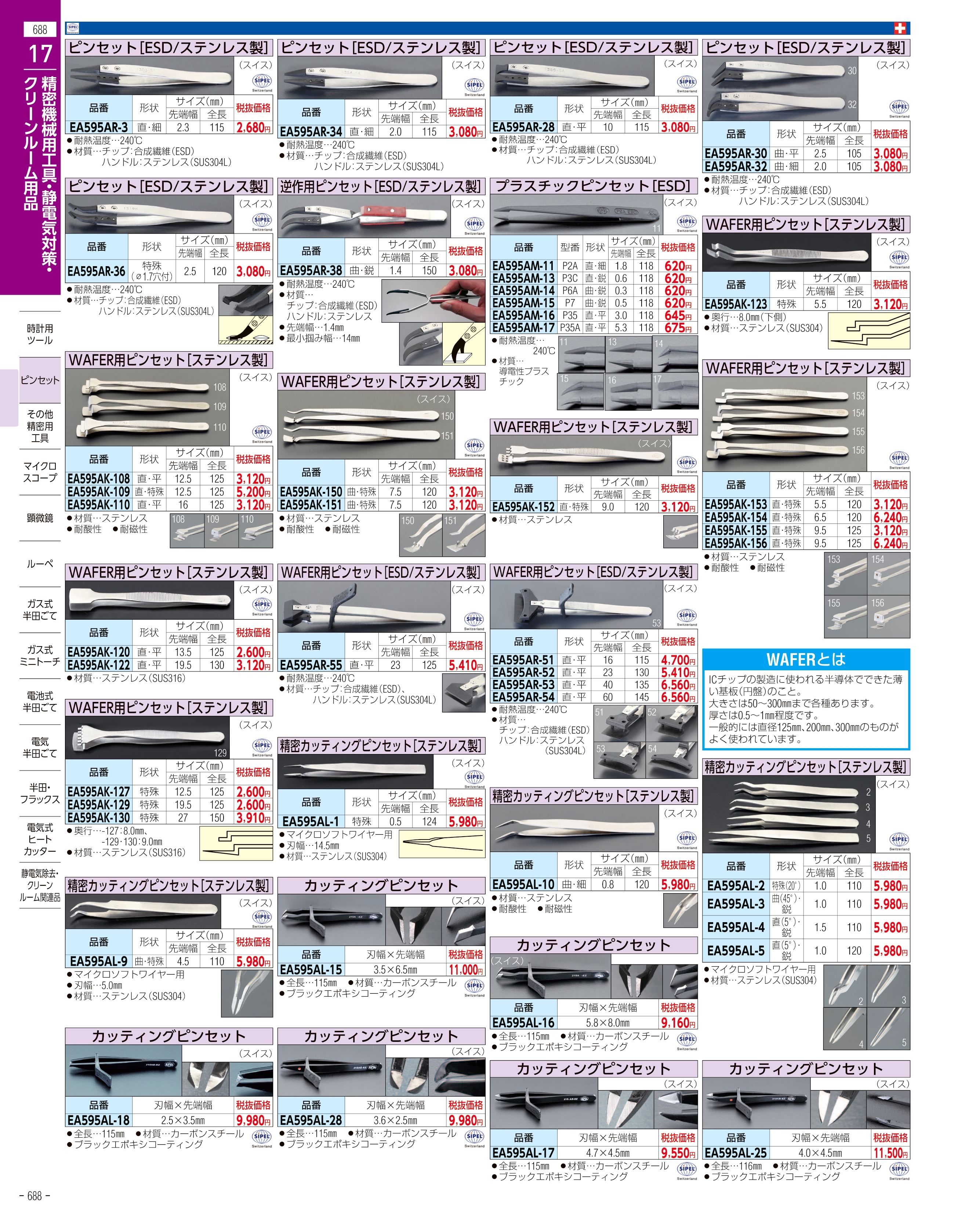 エスコ便利カタログ688ページ