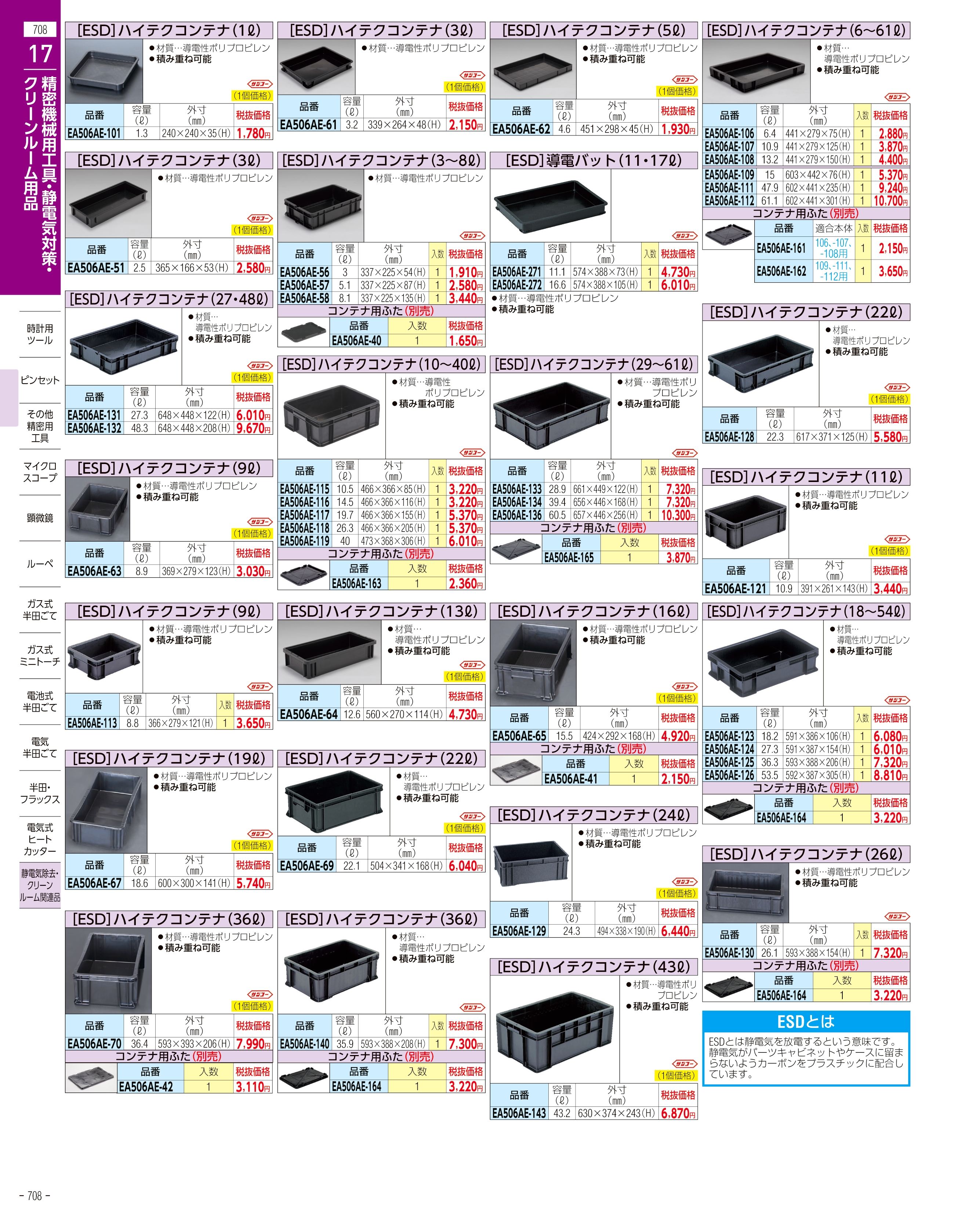 エスコ便利カタログ708ページ