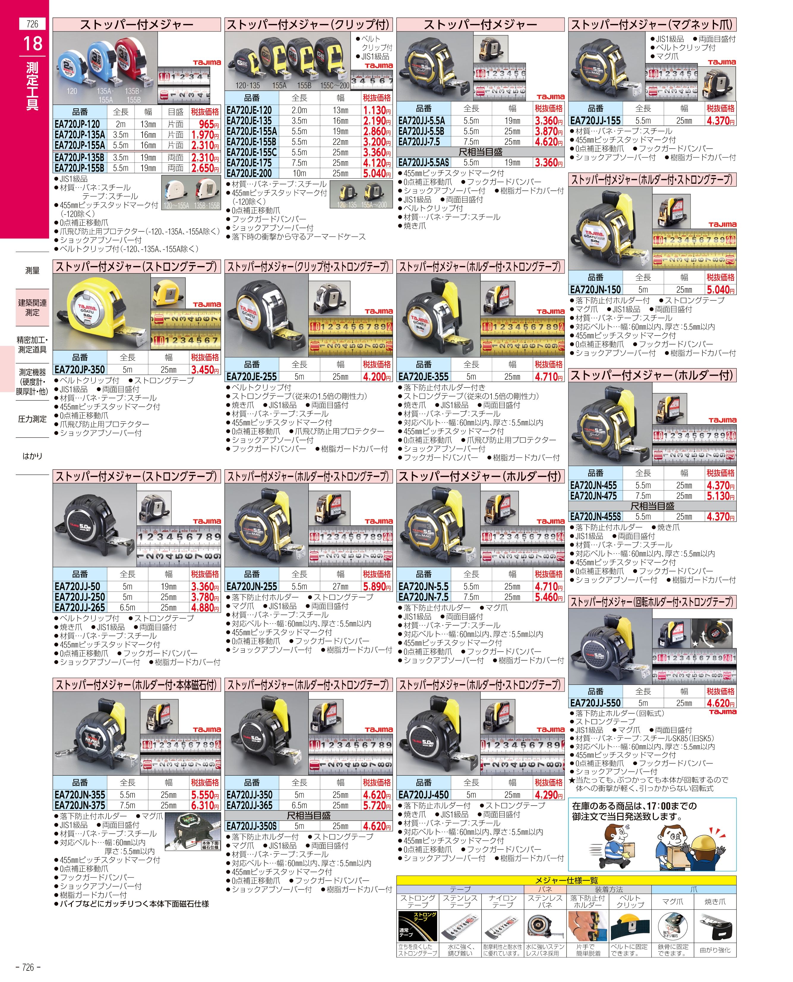 エスコ便利カタログ726ページ