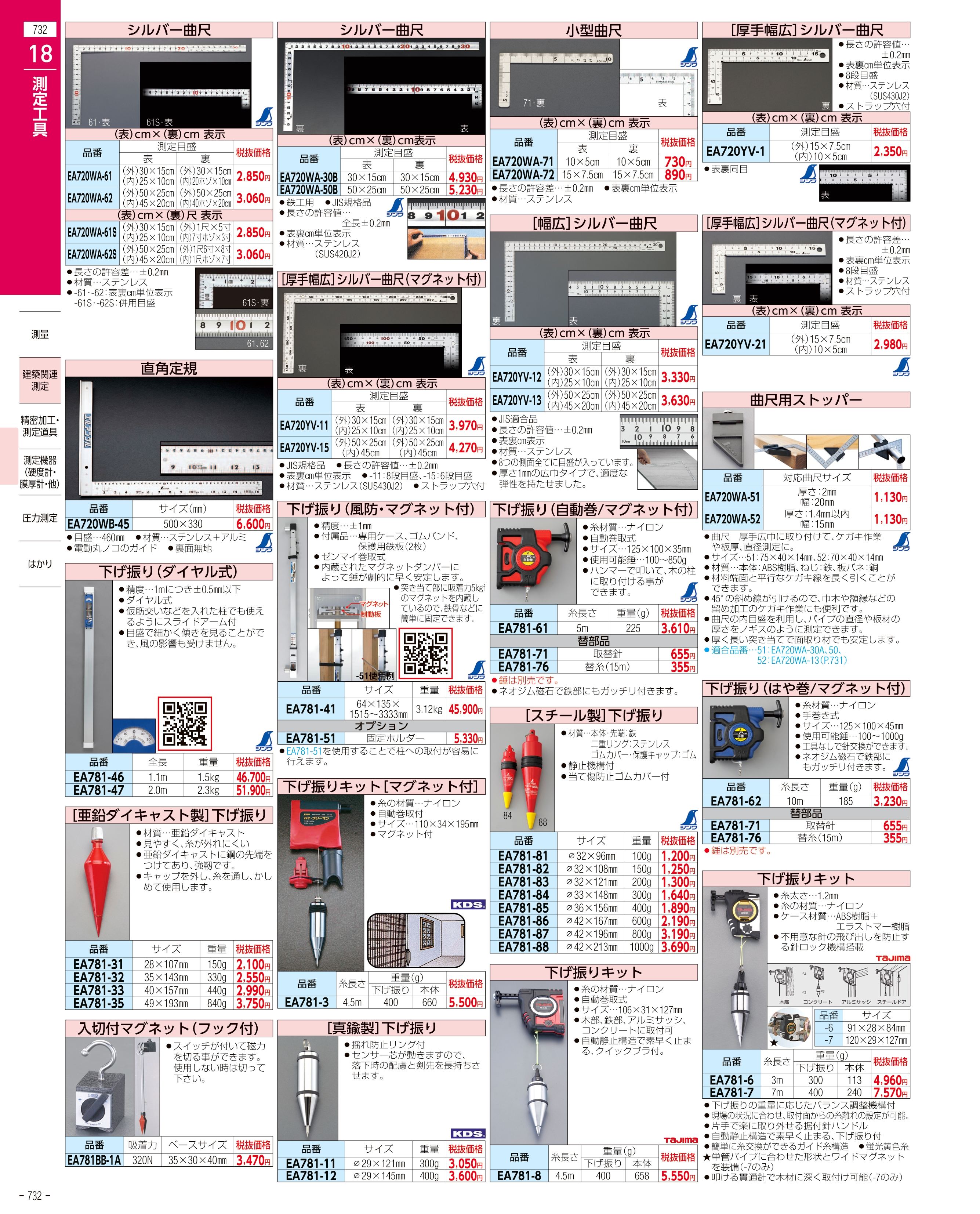 エスコ便利カタログ732ページ