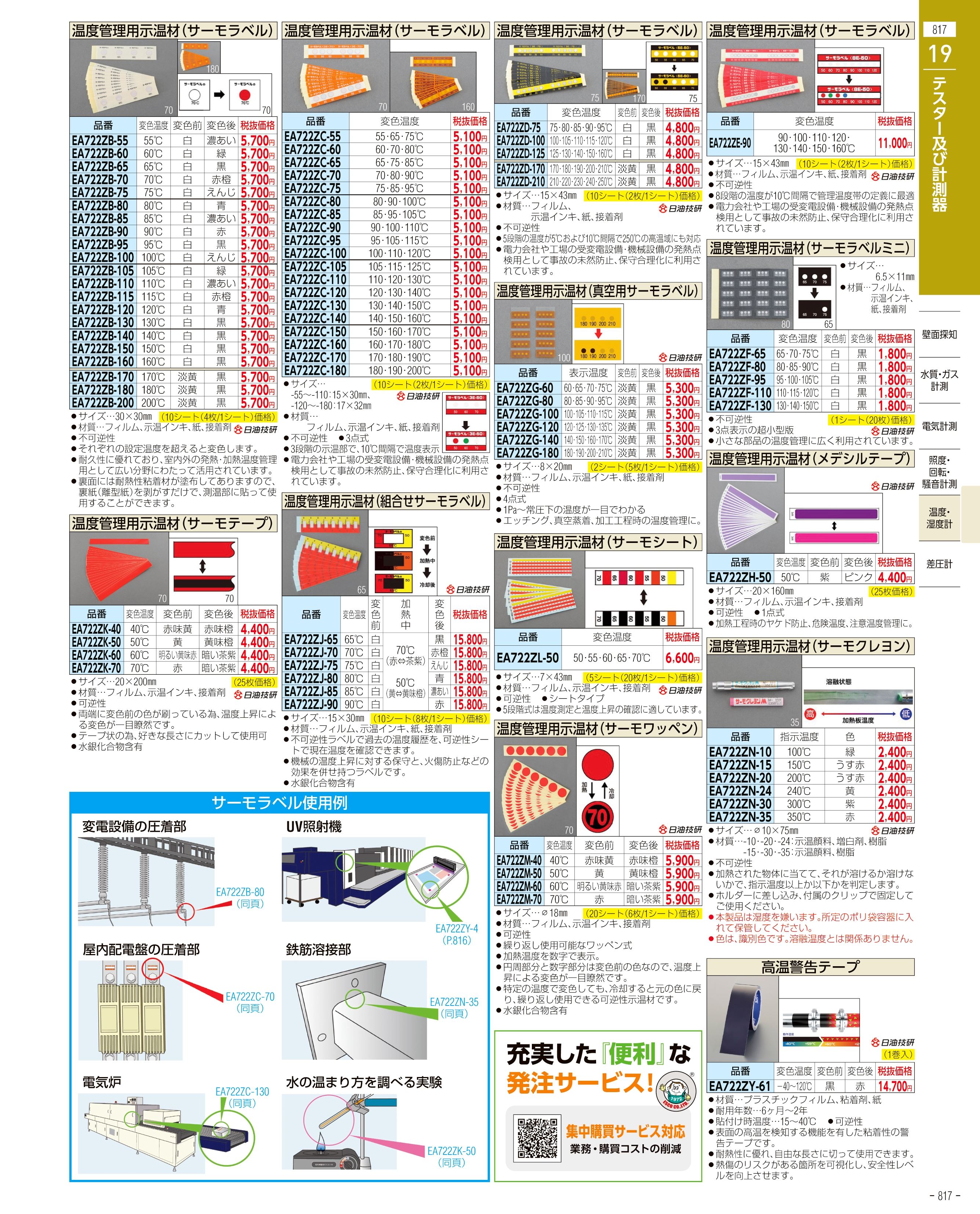 エスコ便利カタログ817ページ