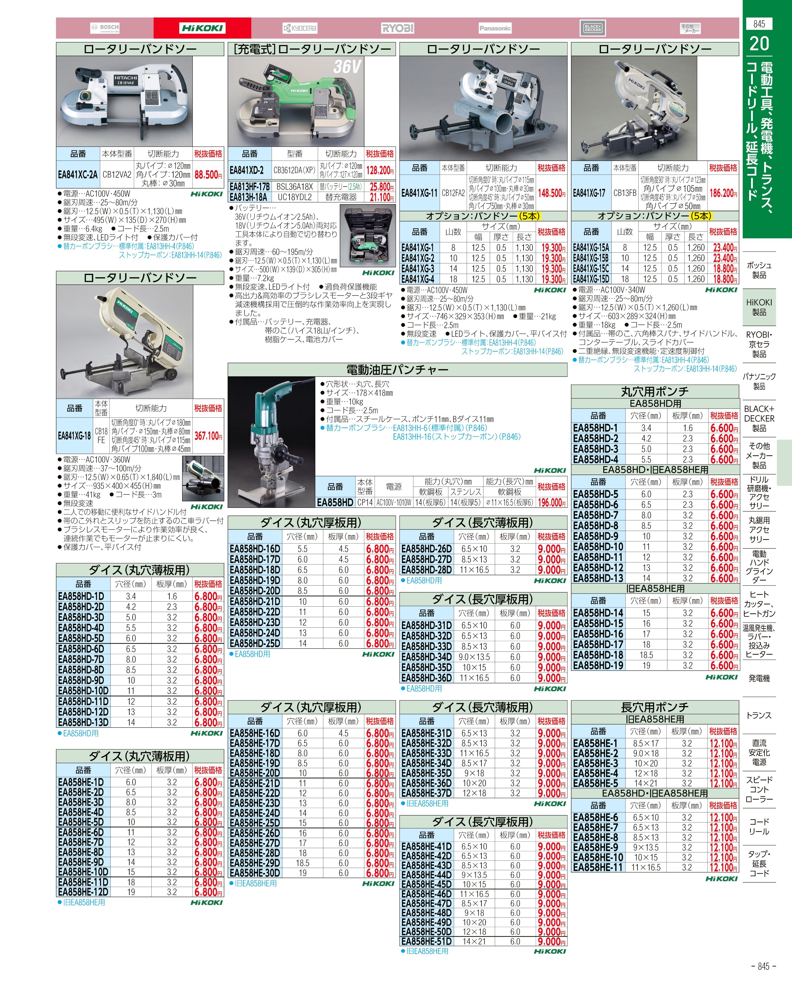 エスコ便利カタログ845ページ