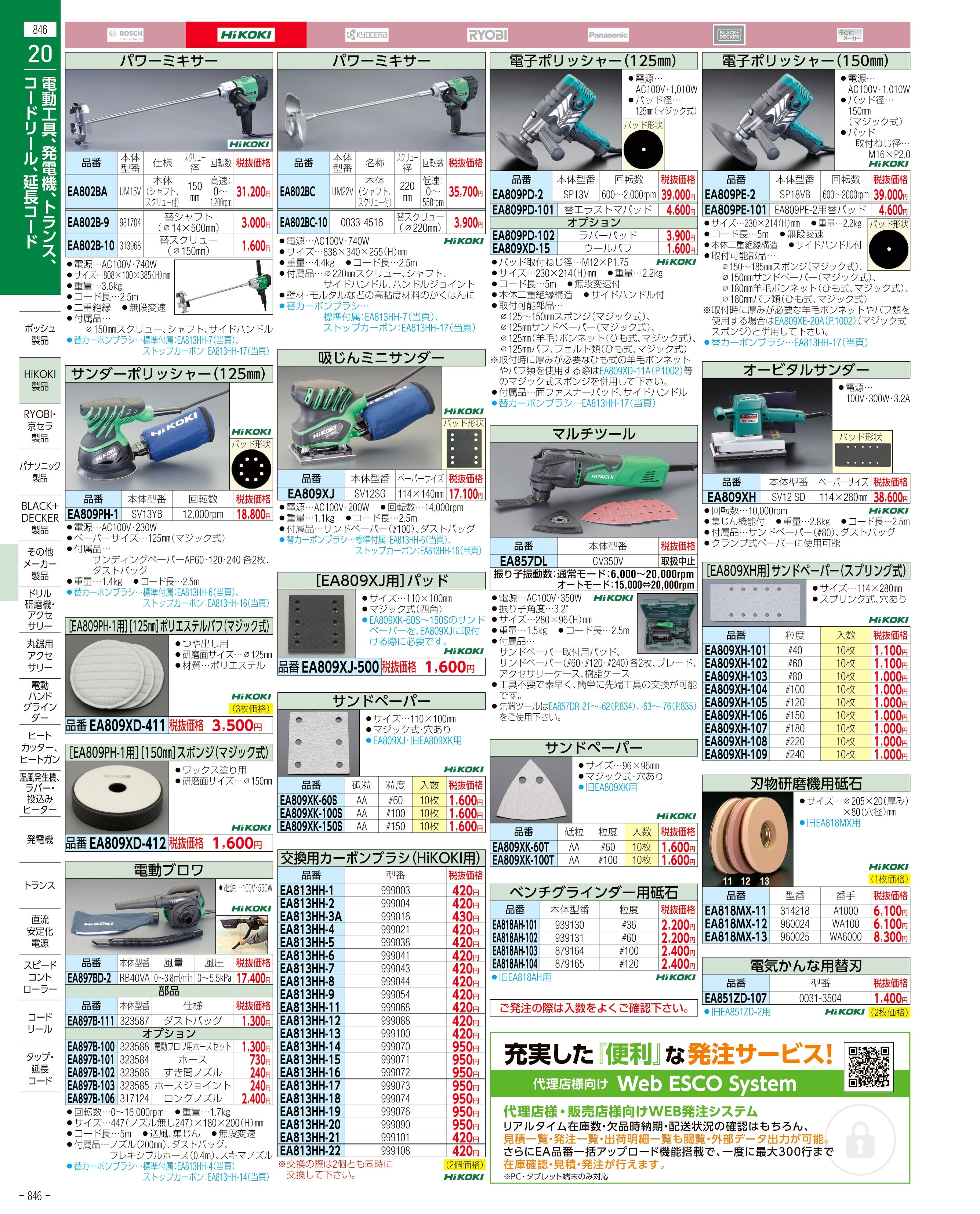 エスコ便利カタログ846ページ