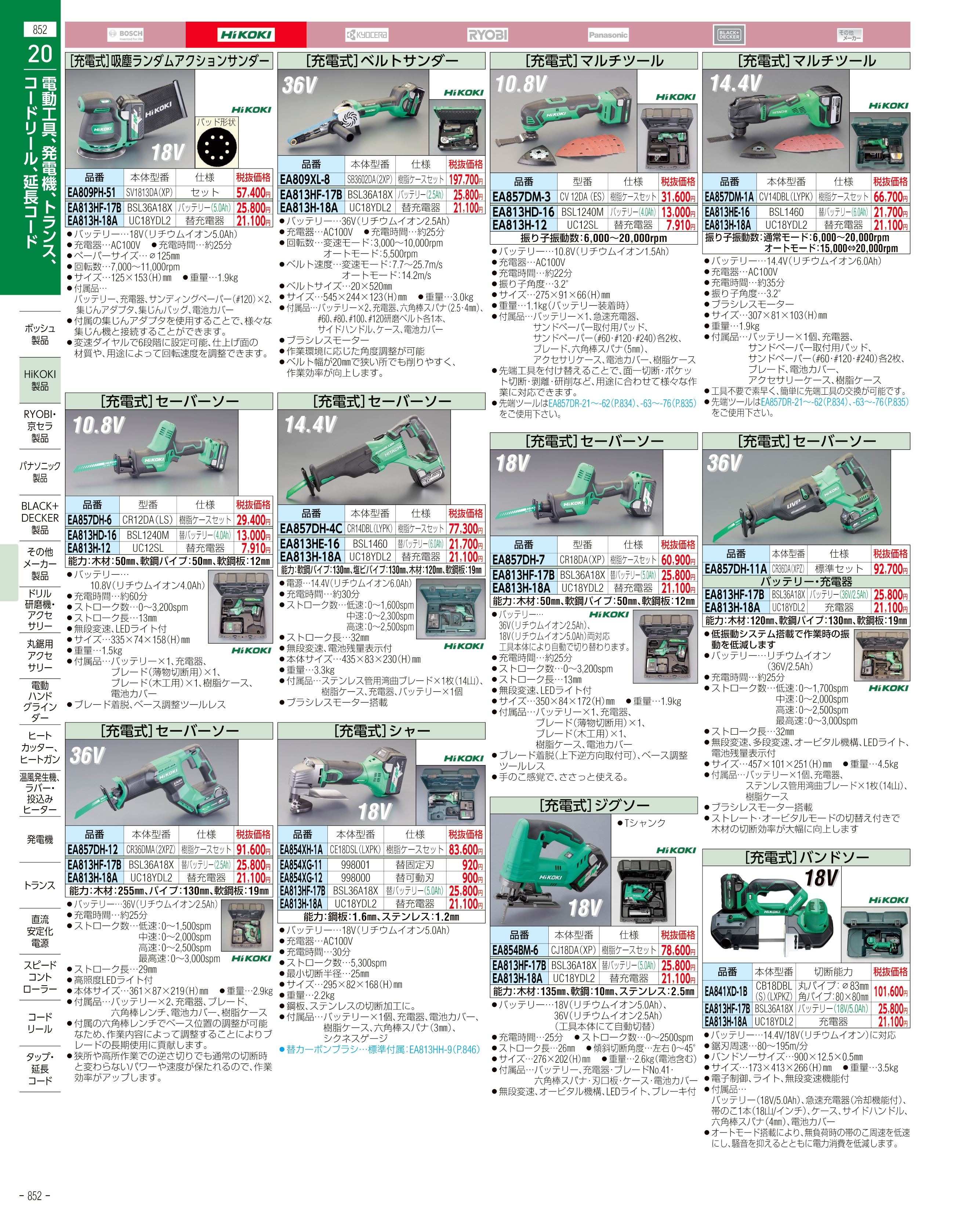 エスコ便利カタログ852ページ