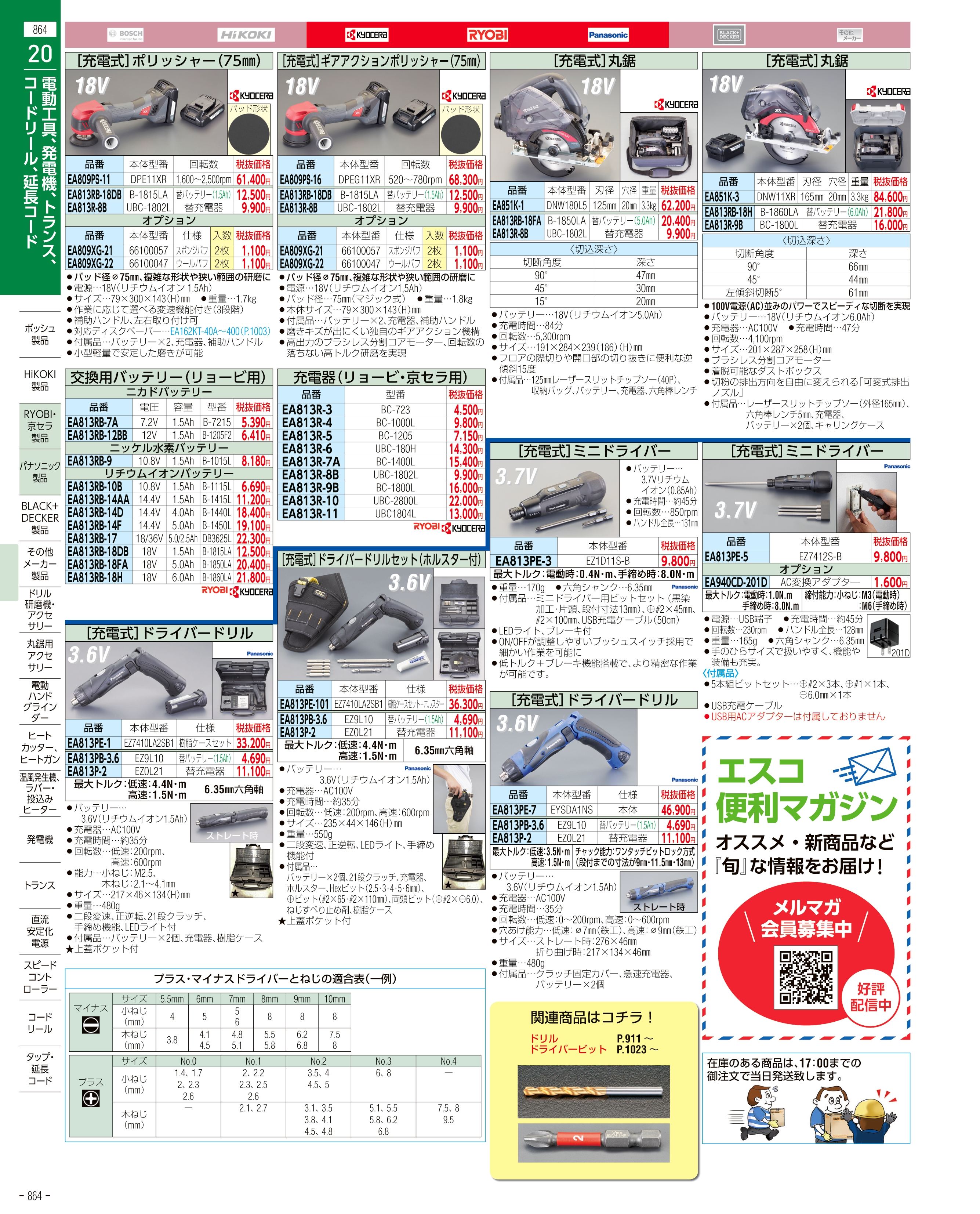 エスコ 充電式 作業灯・本体/LED EA758C-401 エスコ ESCO