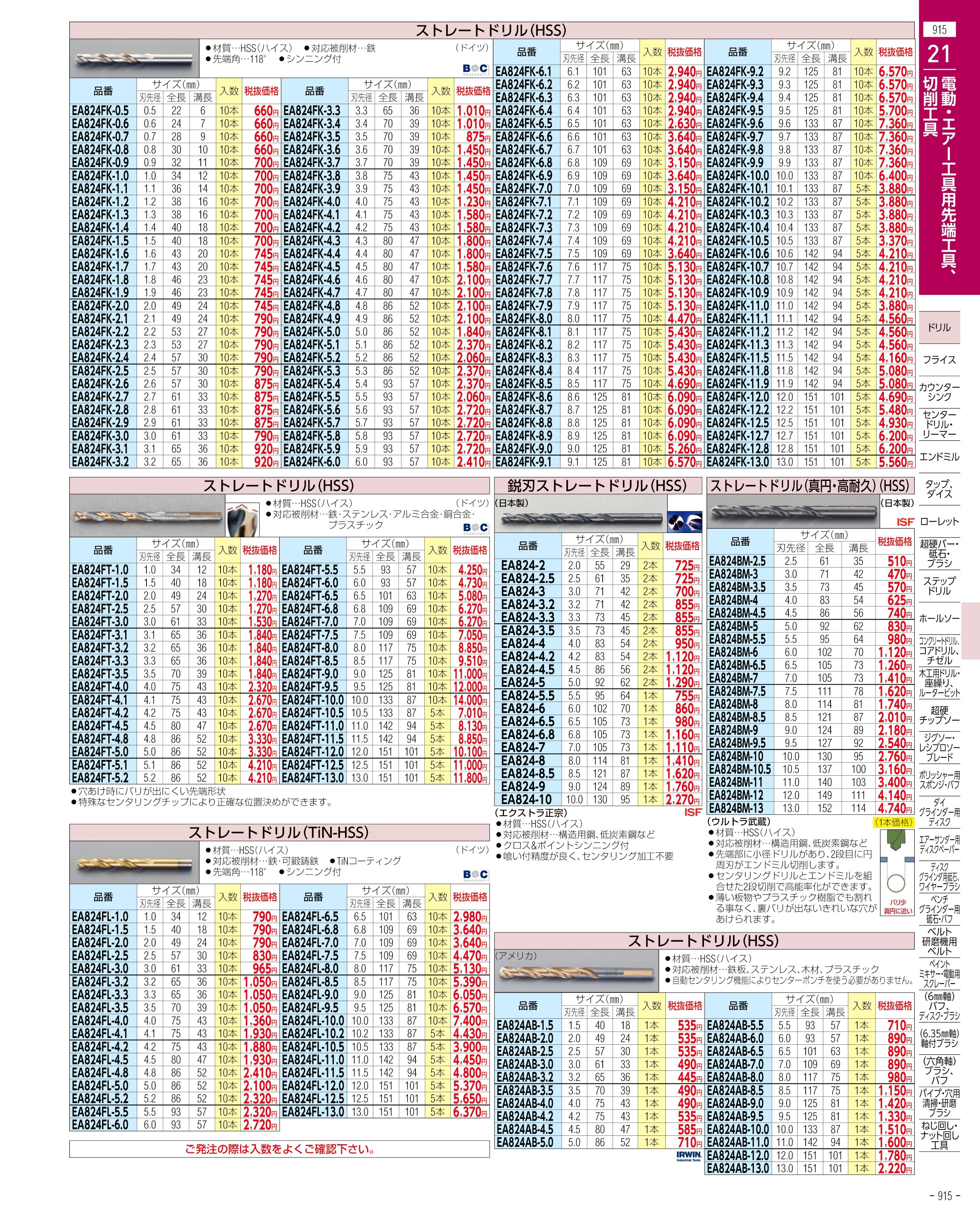 エスコ便利カタログ915ページ