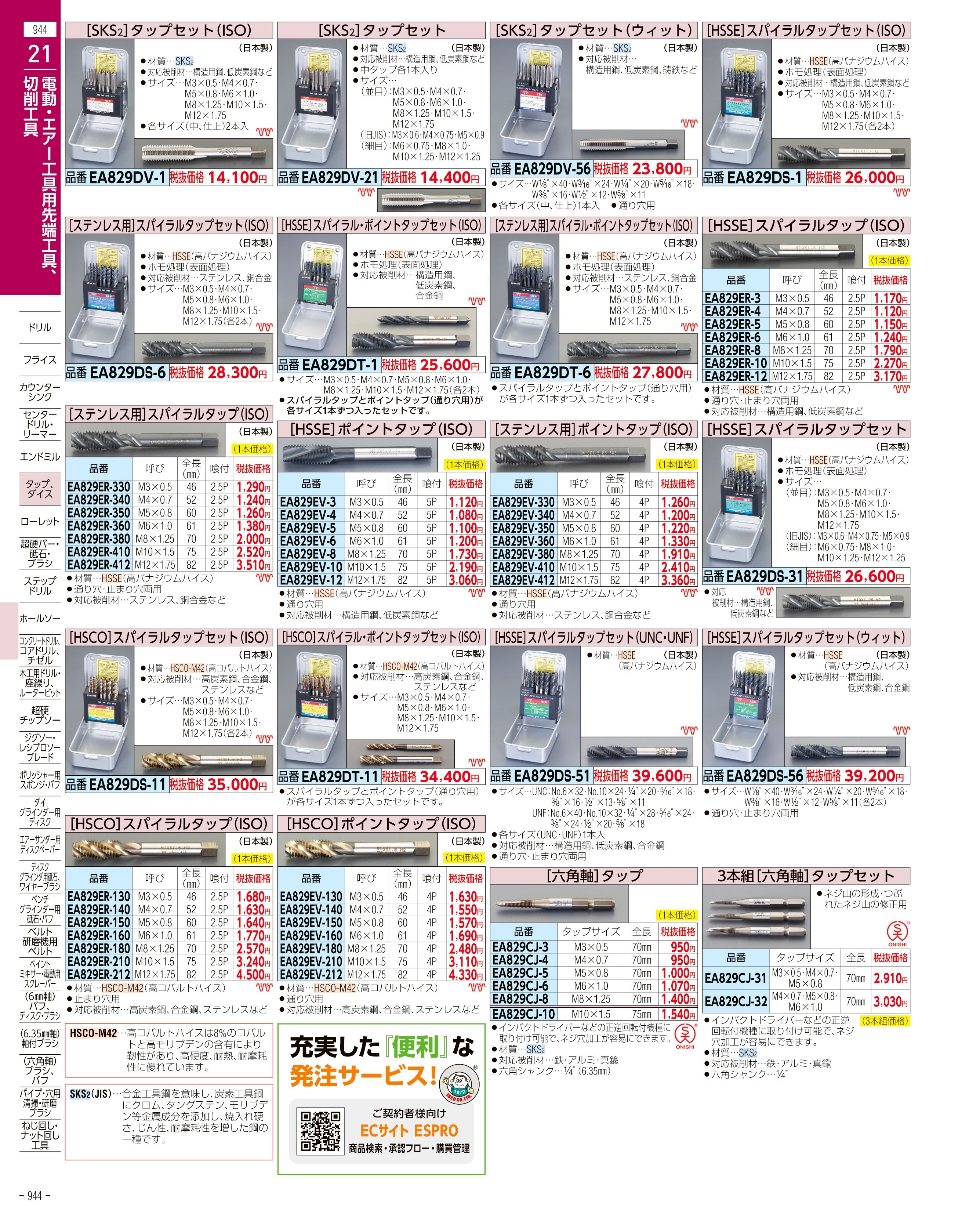 エスコ便利カタログ944ページ