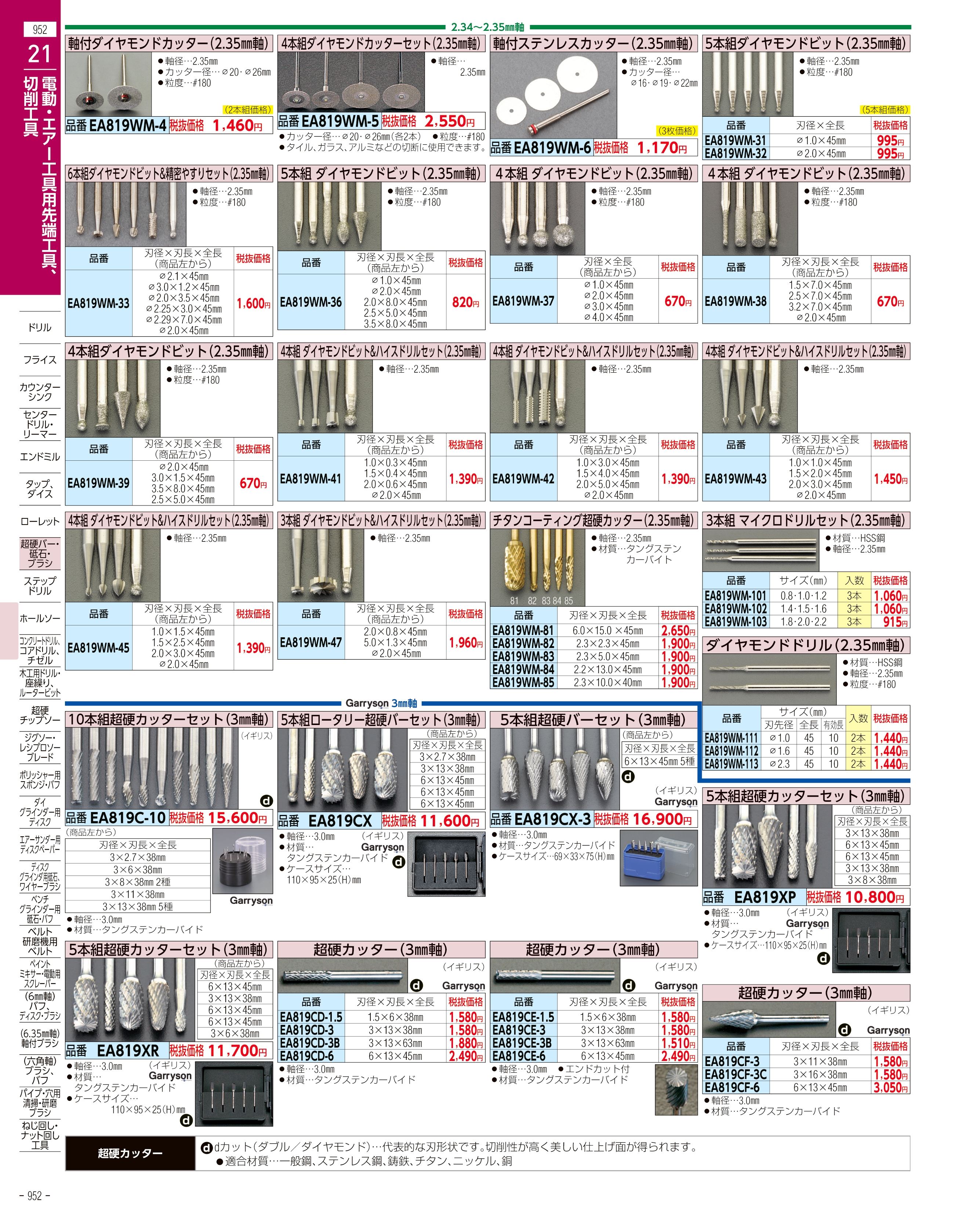 エスコ便利カタログ952ページ